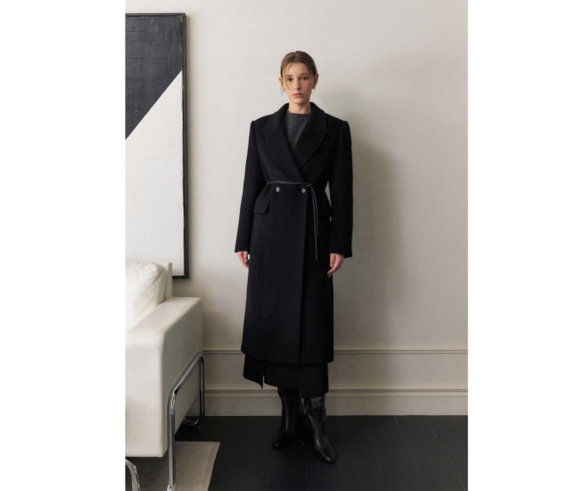 아티드 캐시미어 테일러드 롱 코트 S 상품이미지2