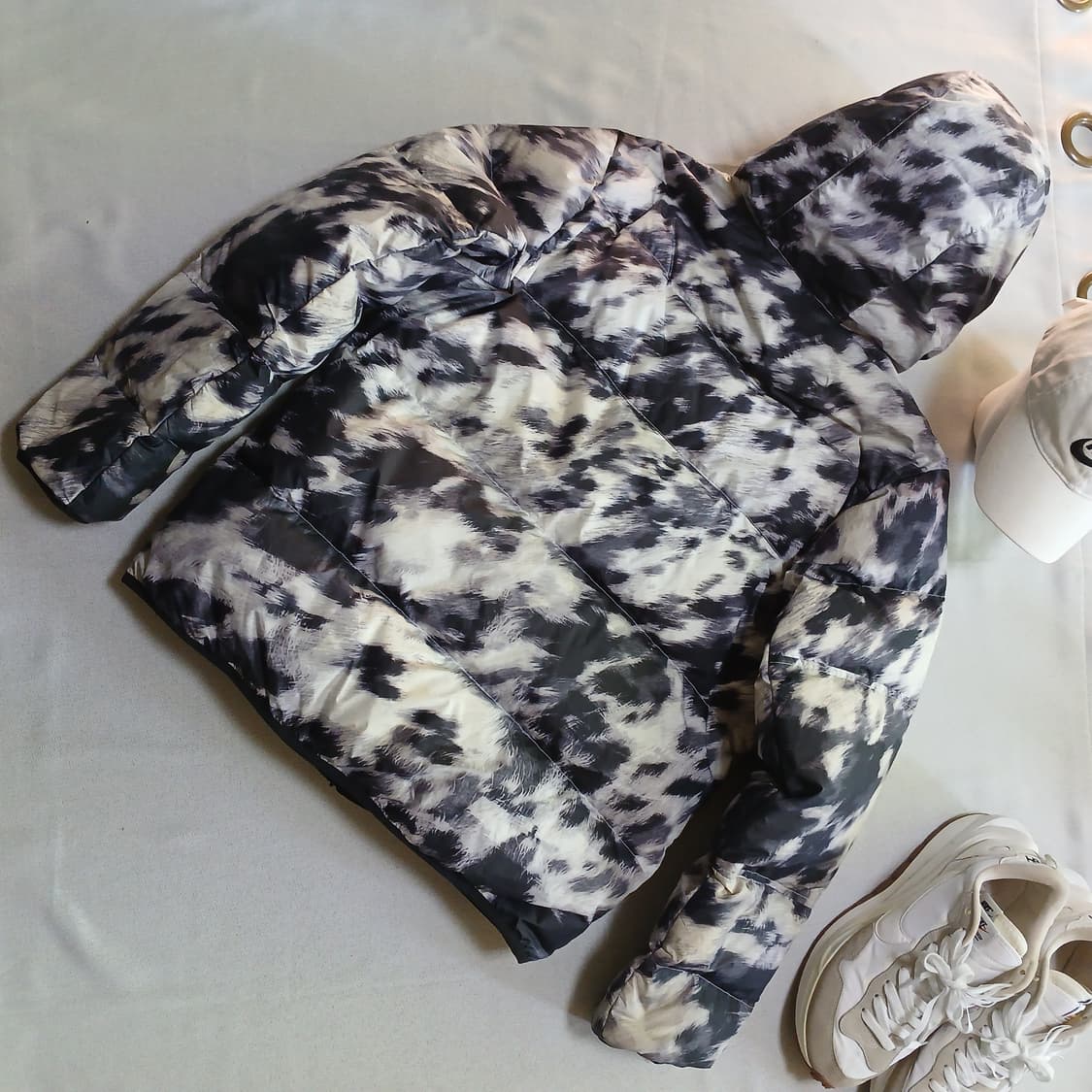 Nike 나이키 윈드러너 패딩 덕다운 화이트카모 투웨이 자켓 상품이미지5