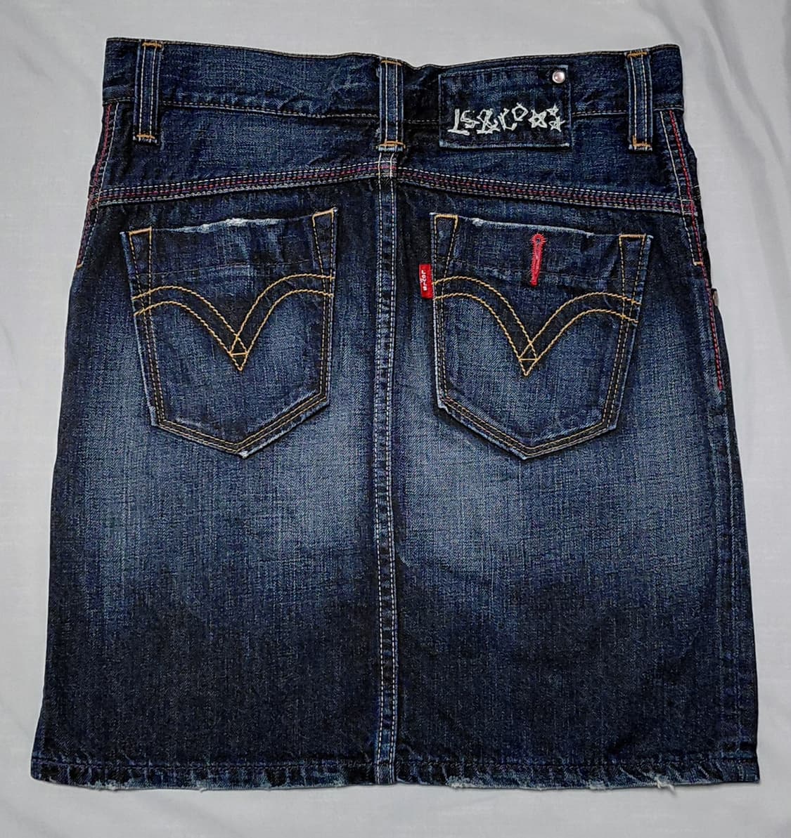 [S] 리바이스 레이디 스타일 빈티지 데님 스커트 (Y2K 자수 디테일) 상품이미지7