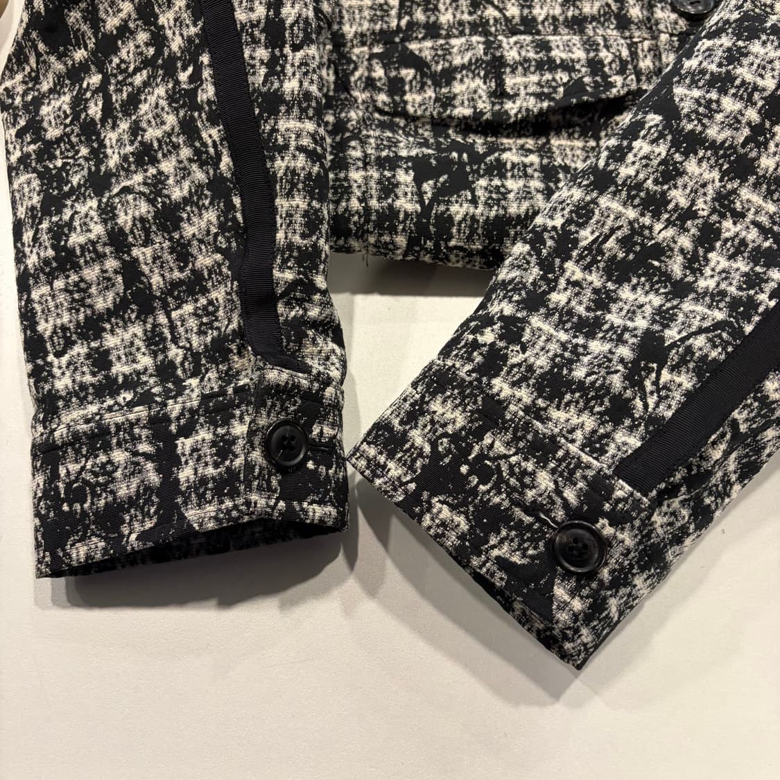 NOIRER 노이어 블랙 체크 펜시 트위드 자켓 D806 상품이미지5