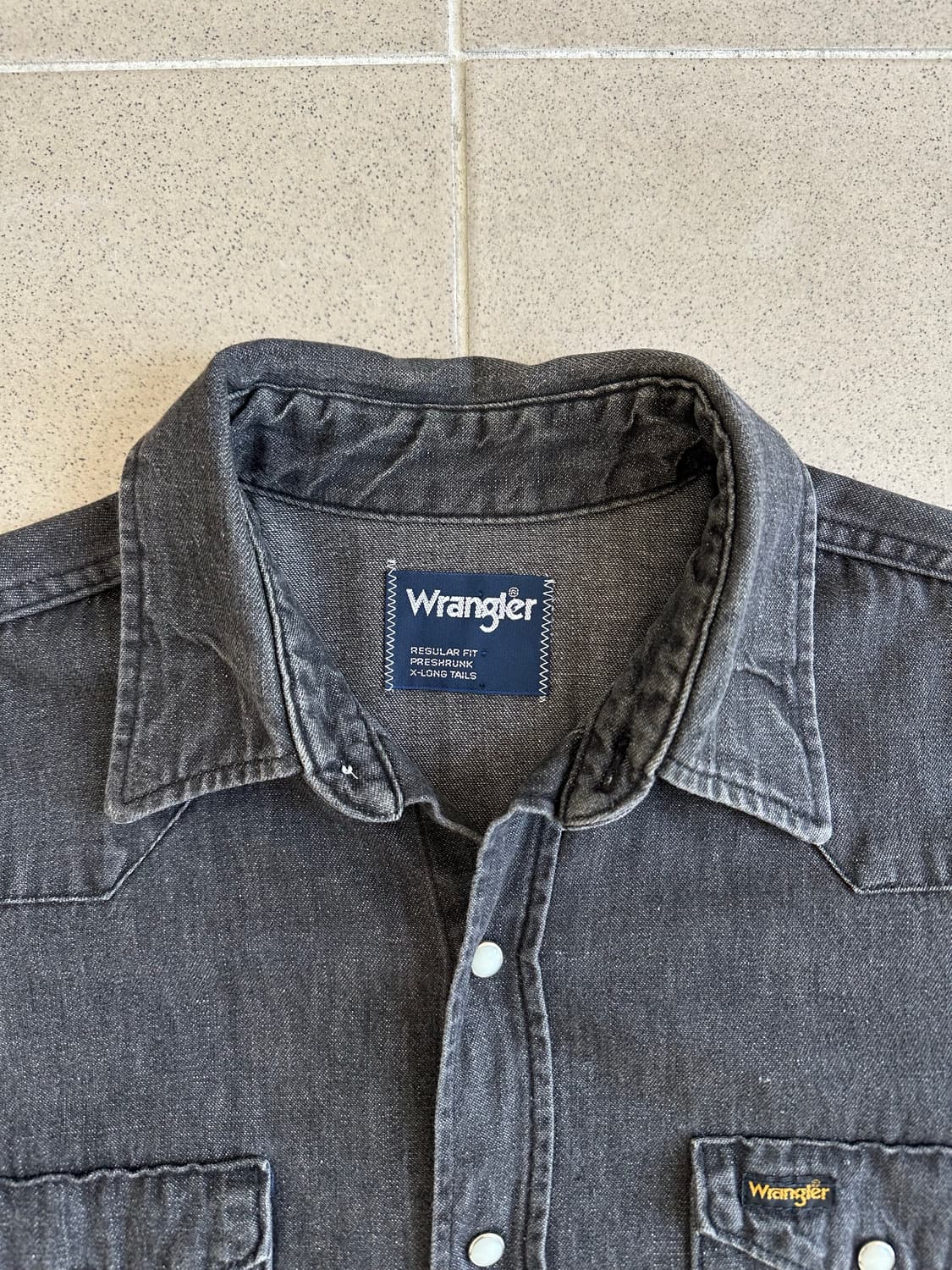빈티지 랭글러 데님 셔츠 상품이미지5