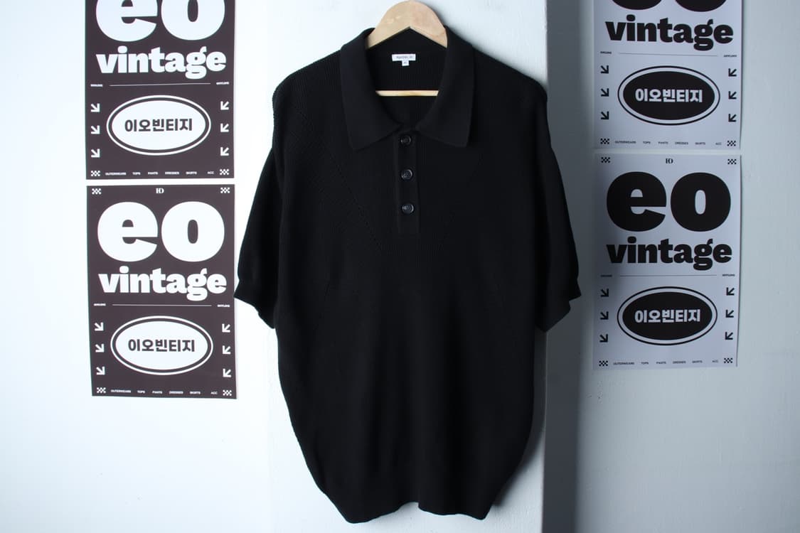 (XL-2XL) 아노블리어 반팔 카라 티셔츠 루즈핏 니트-H32512 상품이미지2