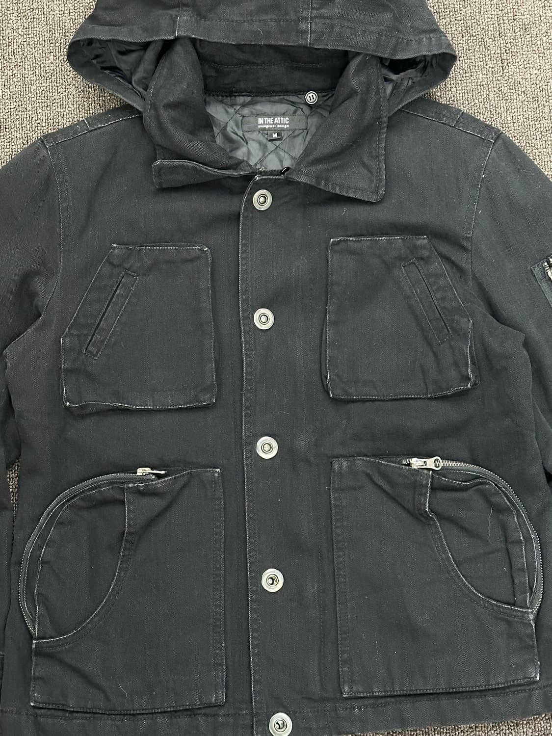 M)Intheattic 빈티지 블랙 유틸리티 자켓 상품이미지4