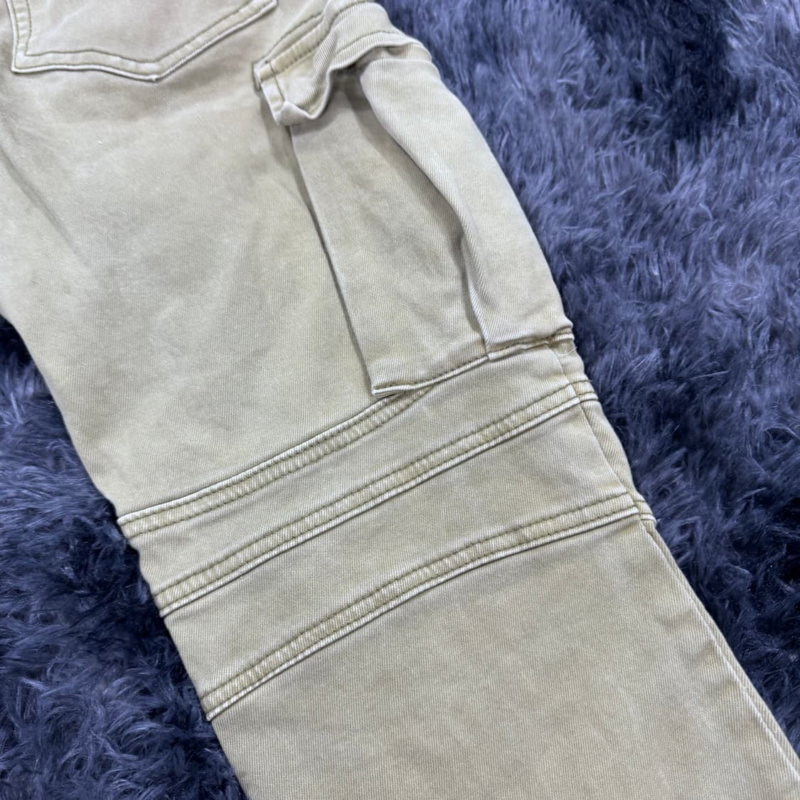 투티/0101 발망 바이커 지퍼 베이지 카고 데님 팬츠 상품이미지6