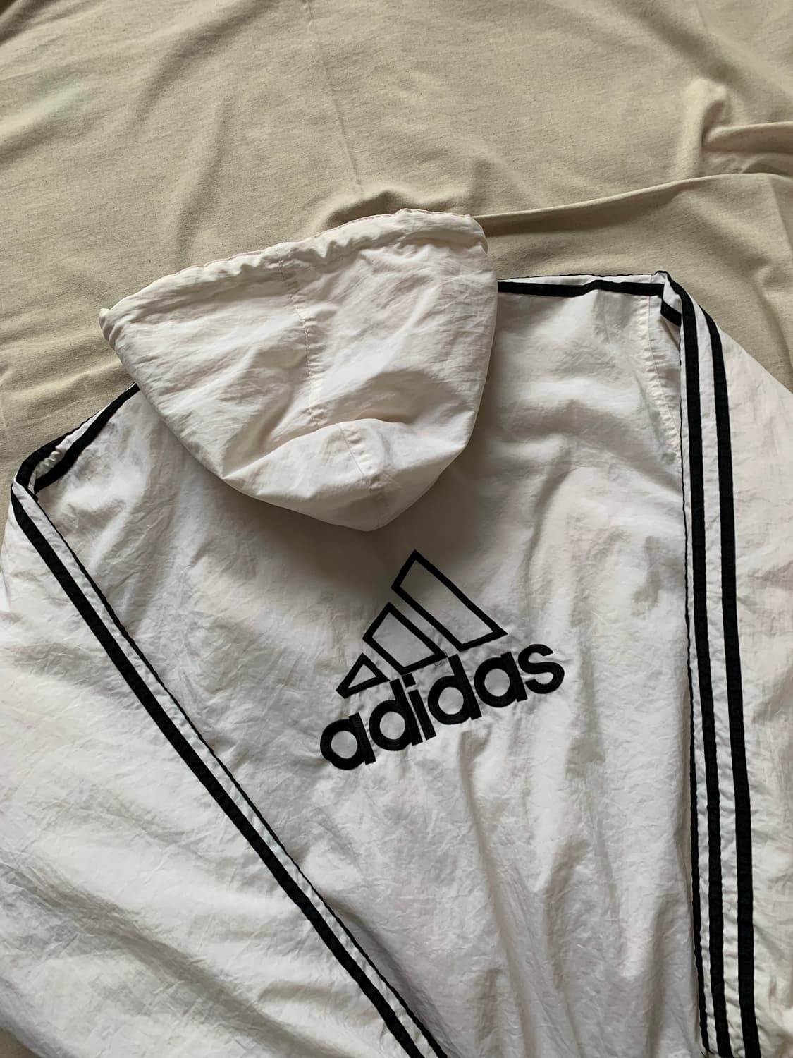 아디다스 90년대 해외판 올드스쿨 화이트 누빔 헤비 후드 자켓 상품이미지5