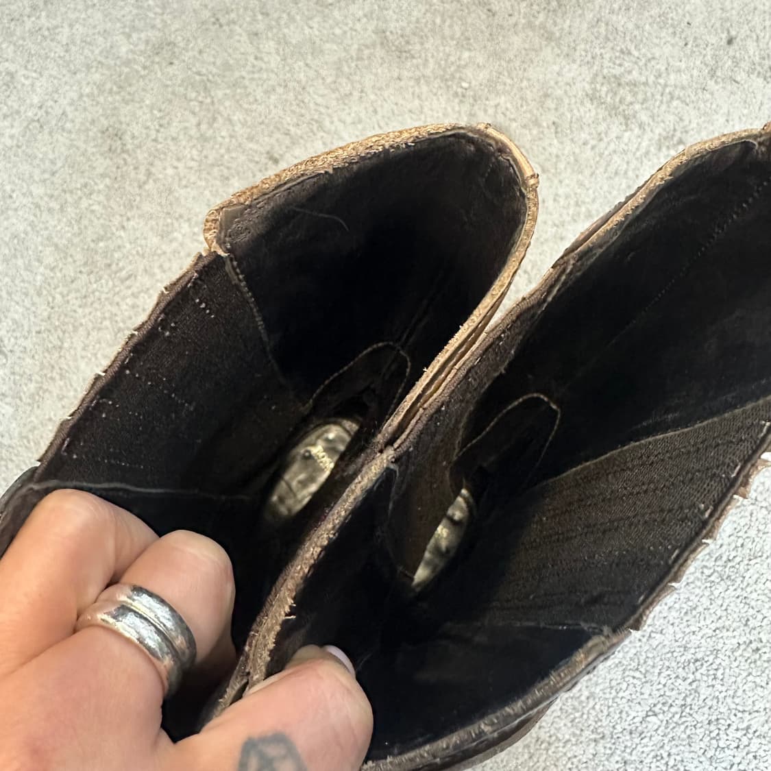 휴고 보스 브라운 가죽 웨스턴 부츠245 상품이미지8