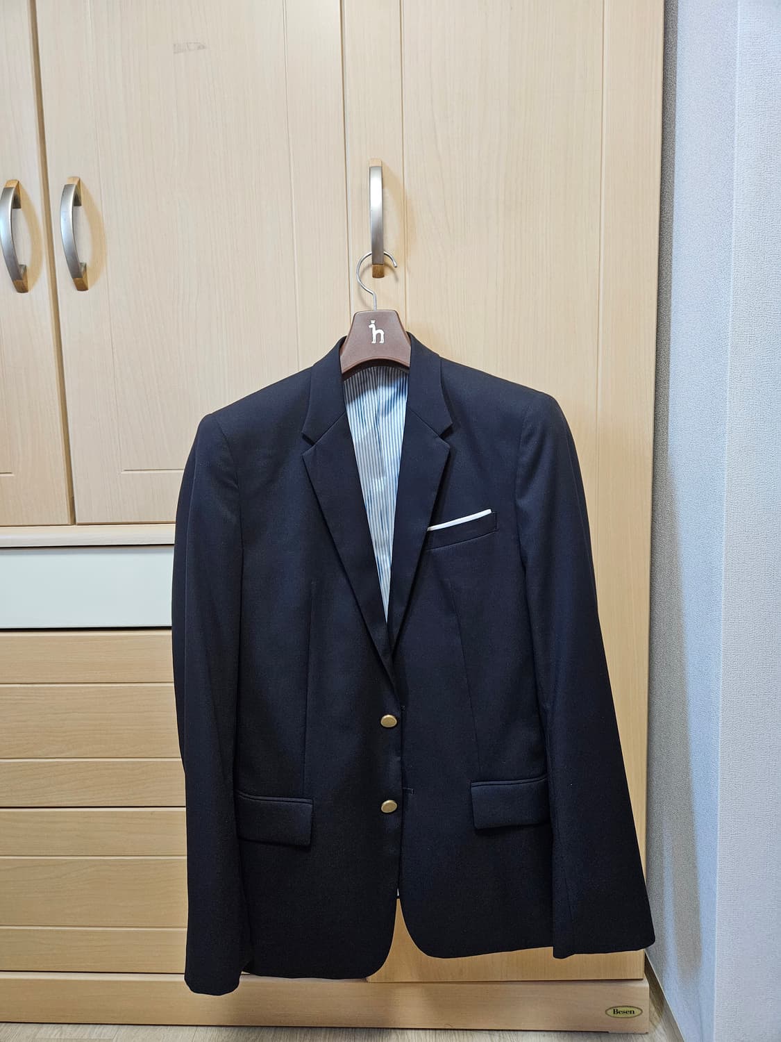 [실착1회] 금장 블레이저 네이비 (100) 상품이미지1