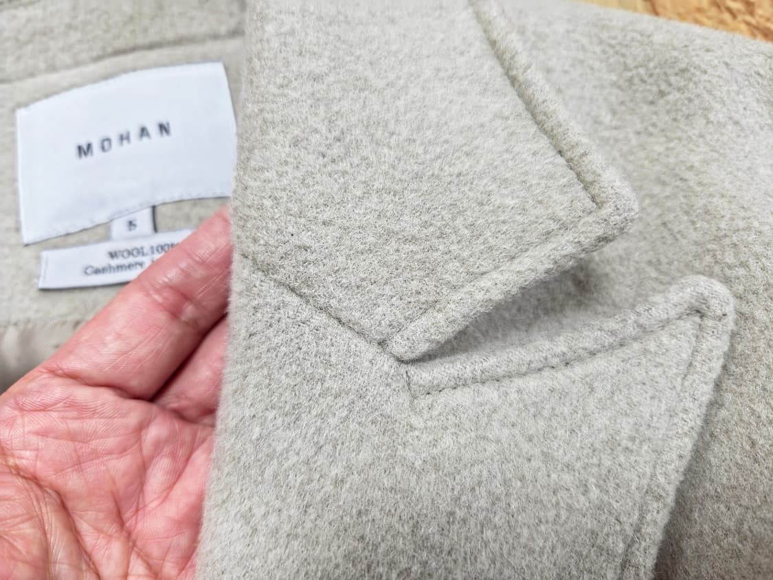 모한(MOHAN) 토프 카멜헤어 블렌드 피크드카라 코트 55-66 상품이미지8