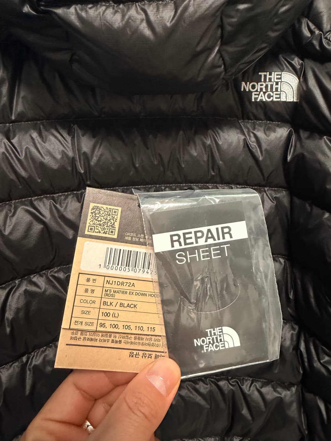노스페이스 다운 후디 블랙(100) 상품이미지8