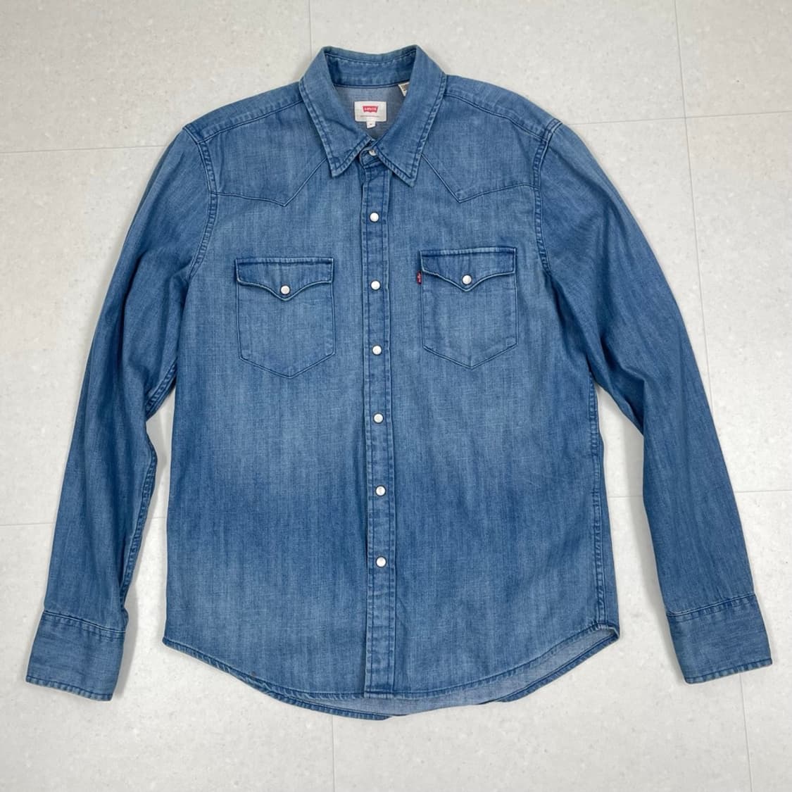 리바이스 Levi’s 라이트데님 웨스턴 스냅버튼 셔츠 M 상품이미지1