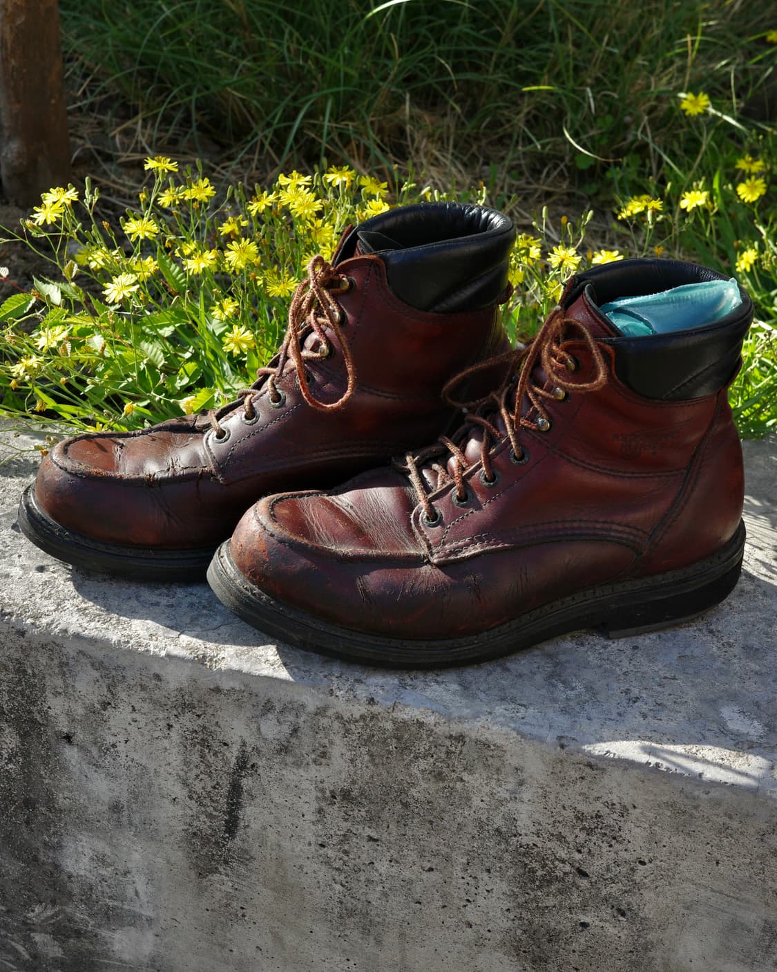 90s Red Wing 202 디스트레스드 목토 워크 부츠 상품이미지4