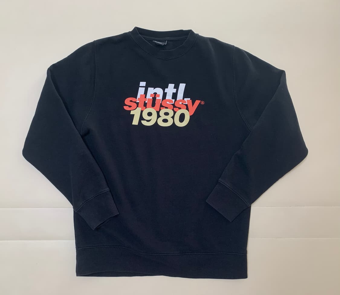 스투시 Intl 1980 크루넥 블랙 상품이미지1