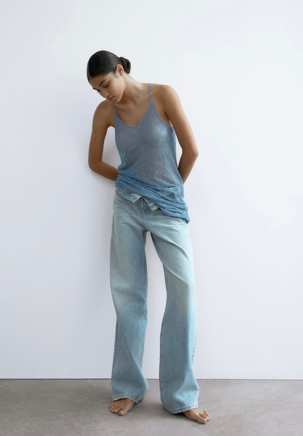 ZARA 펄 시스루 레이어드 원피스 M 상품이미지3
