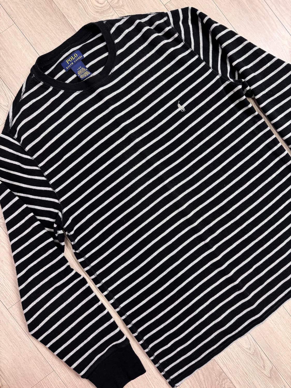 폴로 랄프로렌 스트라이프 엄성현 와플 니트 상품이미지2