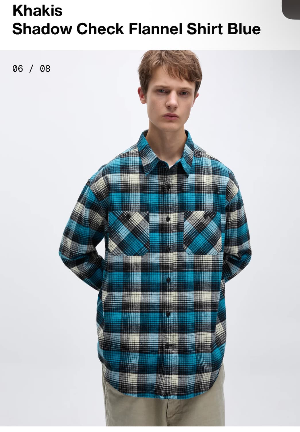 카키스 25fw 쉐도우 플란넬 셔츠 L 상품이미지3