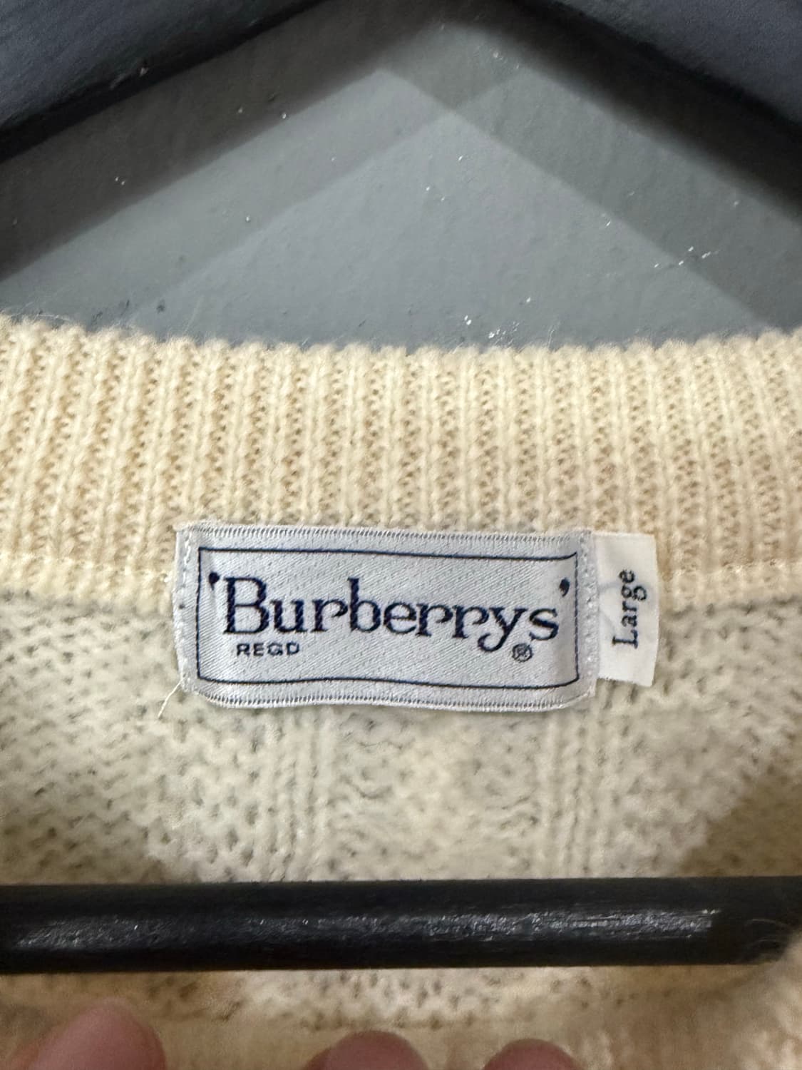 90s Burberrys 버버리 울 케이블 스웨터  상품이미지4