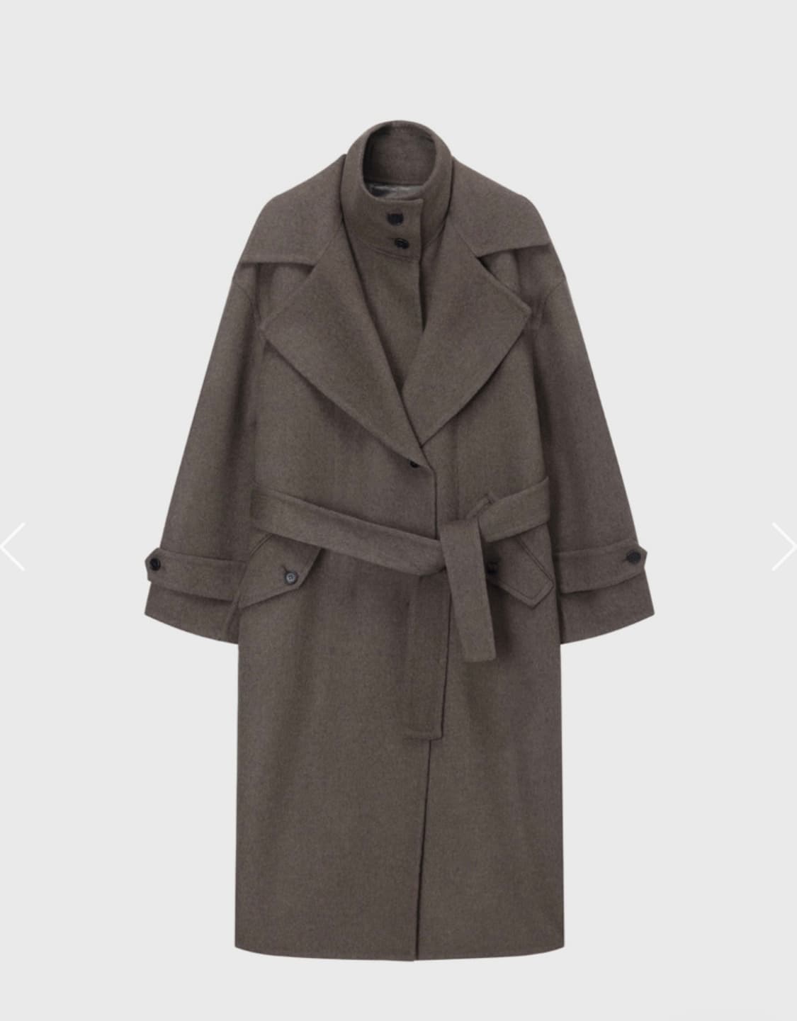 Handmade double-layer neck wool coat 상품이미지1