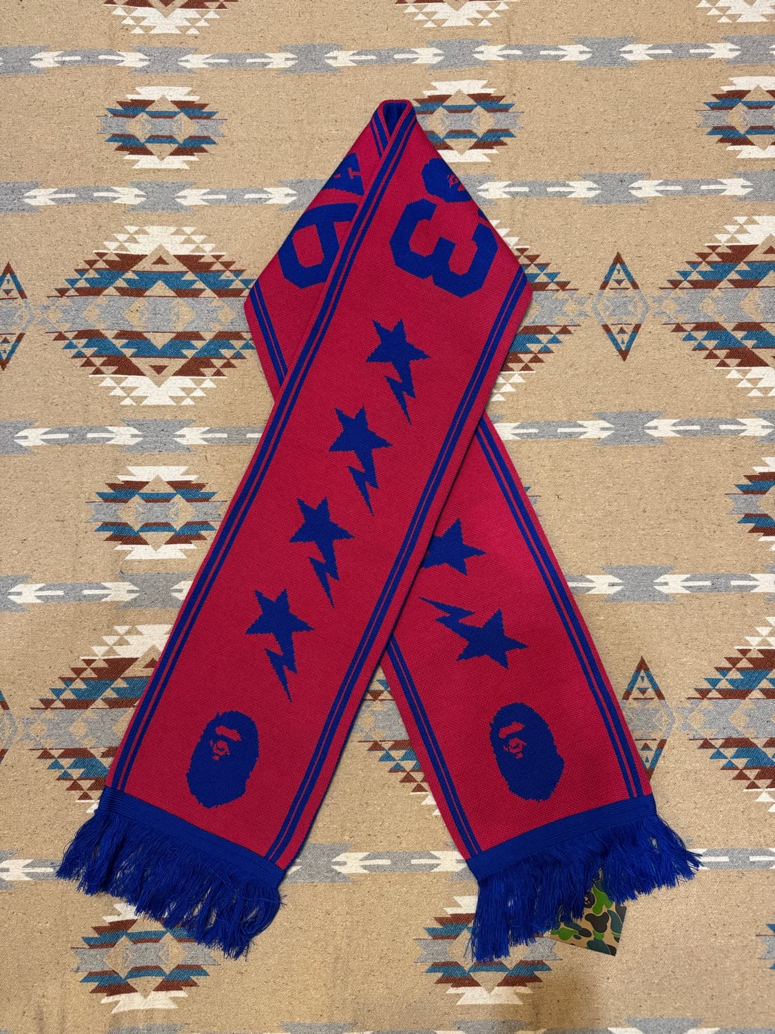 [OS] 베이프 자카드 로고 롱 스카프 (머플러) 상품이미지2