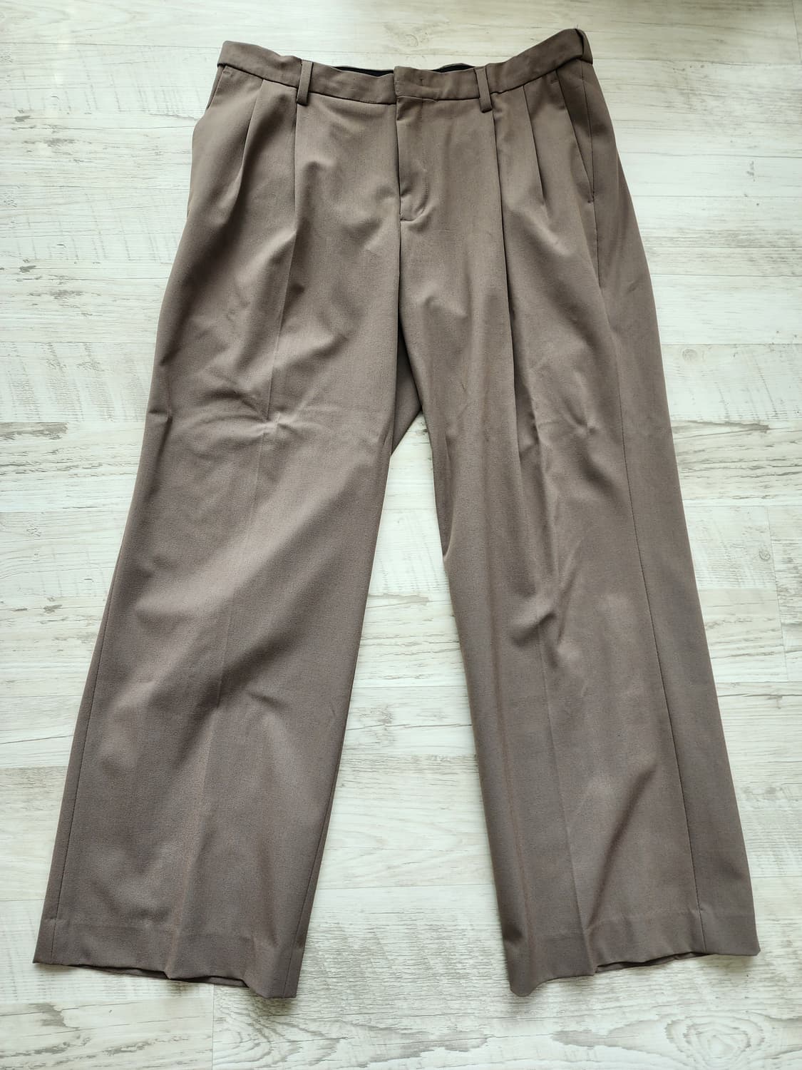 MUSINSA 무신사 스탠다드 와이드핏 슬랙스 팜. 34인치 정장 바지 상품이미지1