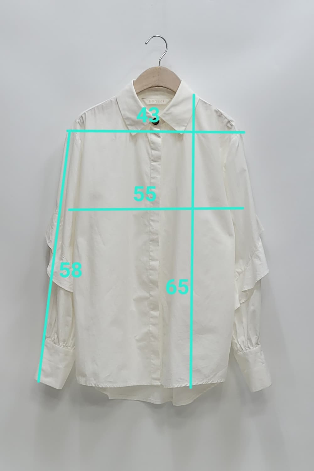 EGOIST 에고이스트 프릴 블라우스 셔츠 / 여 FREE 화이트
 상품이미지9