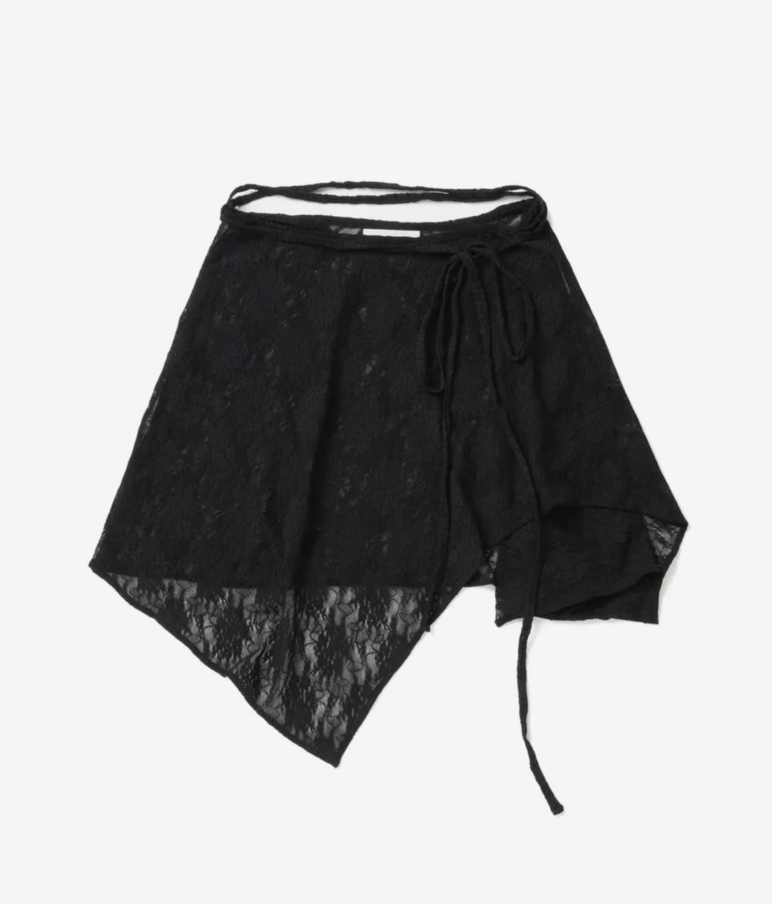 밀로우먼 어시메트릭 레이스 랩 스커트 [블랙] 상품이미지2