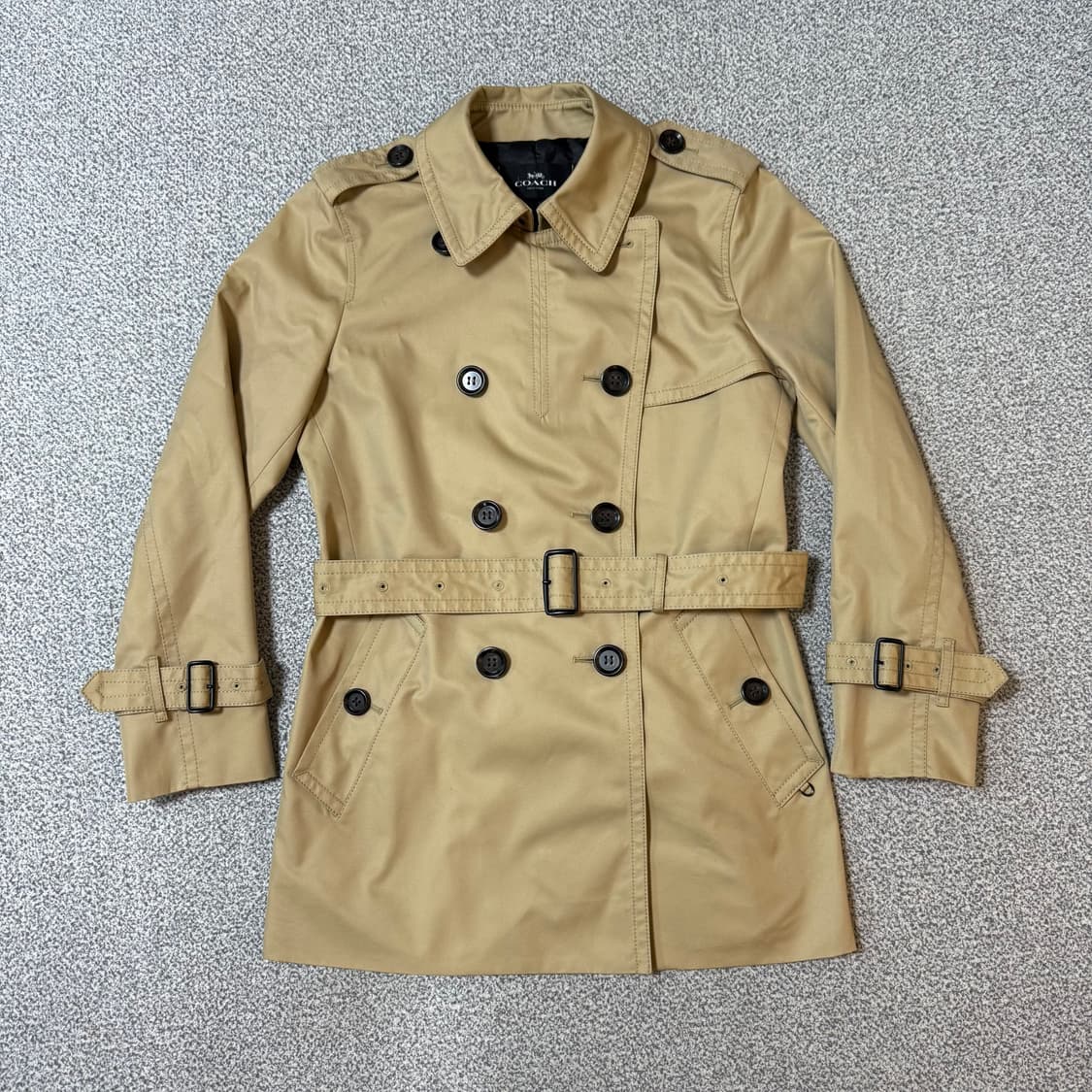 Coach 코치 시그니처 라펠 숏 트렌치코트 상품이미지2