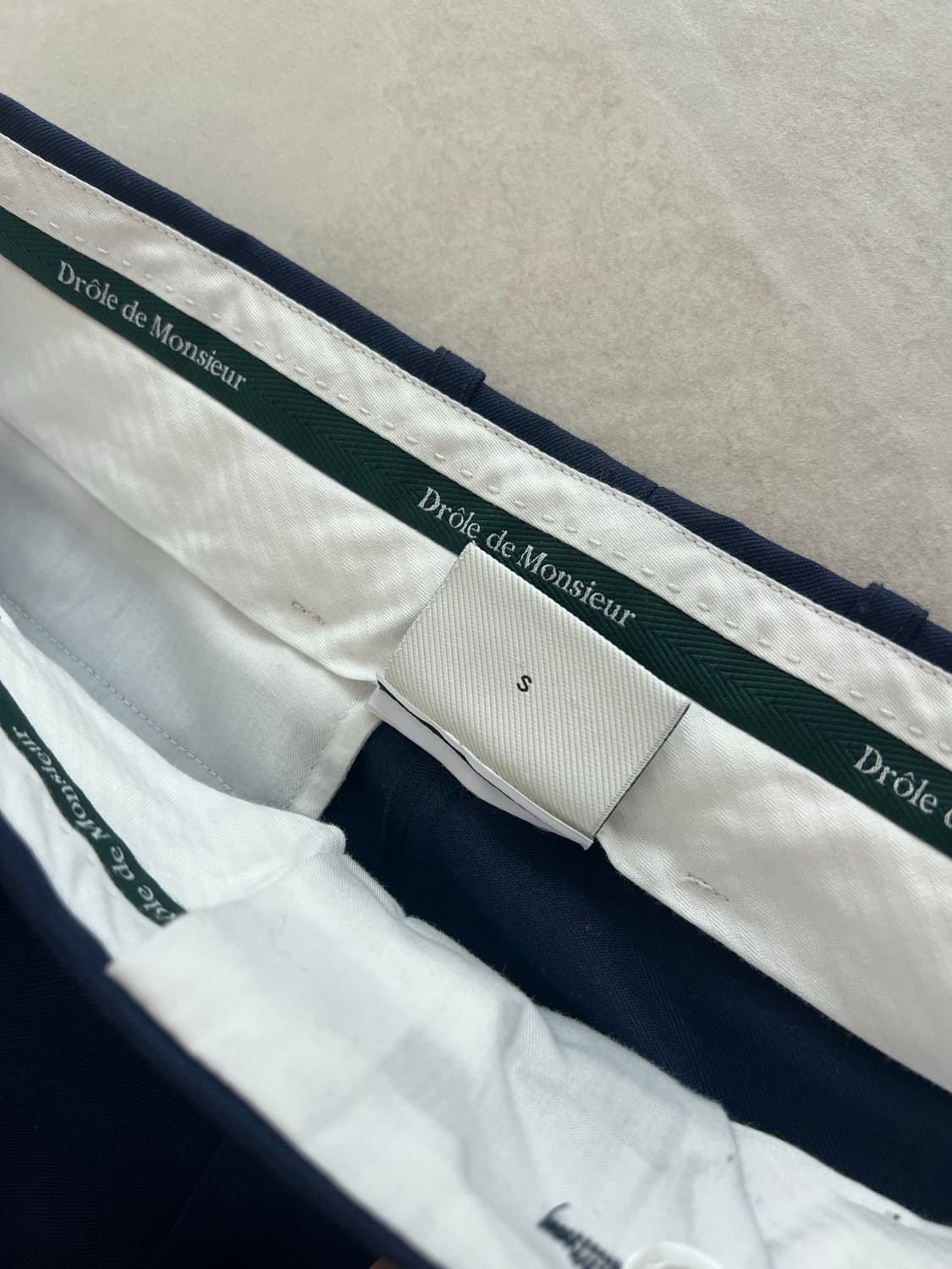 드롤드무슈 울 카고 팬츠 네이비 S 상품이미지2