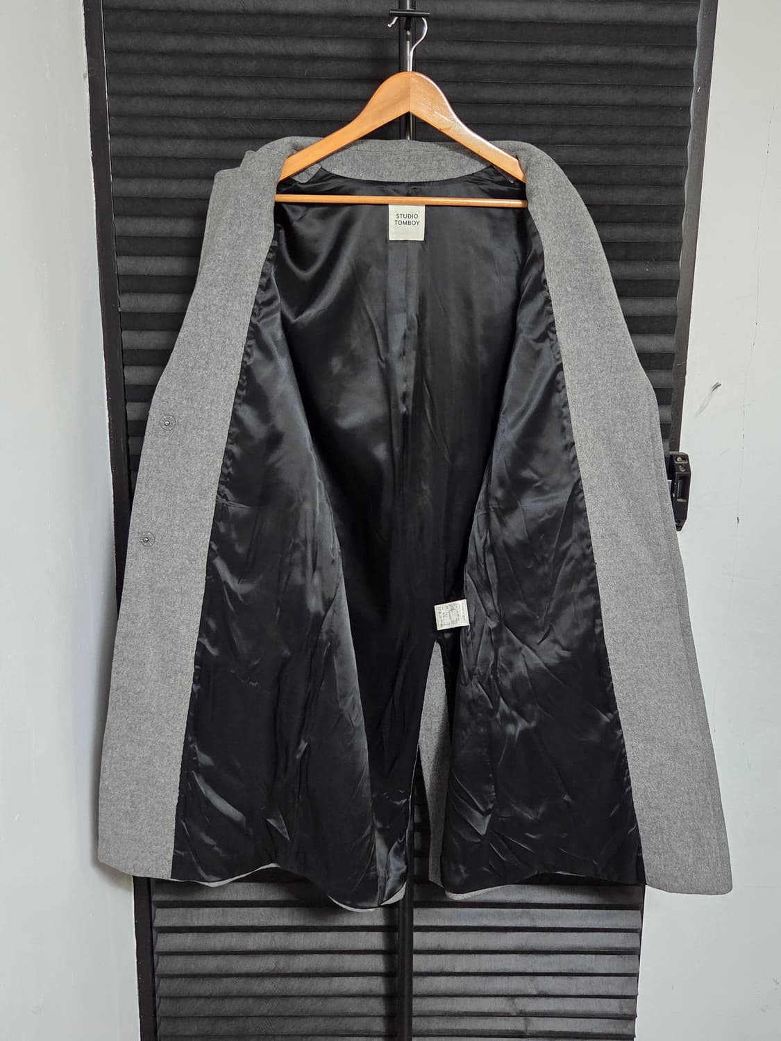 [스튜디오 톰보이] 앙고라 패치 포켓 싱글 코트 | 00166 상품이미지5