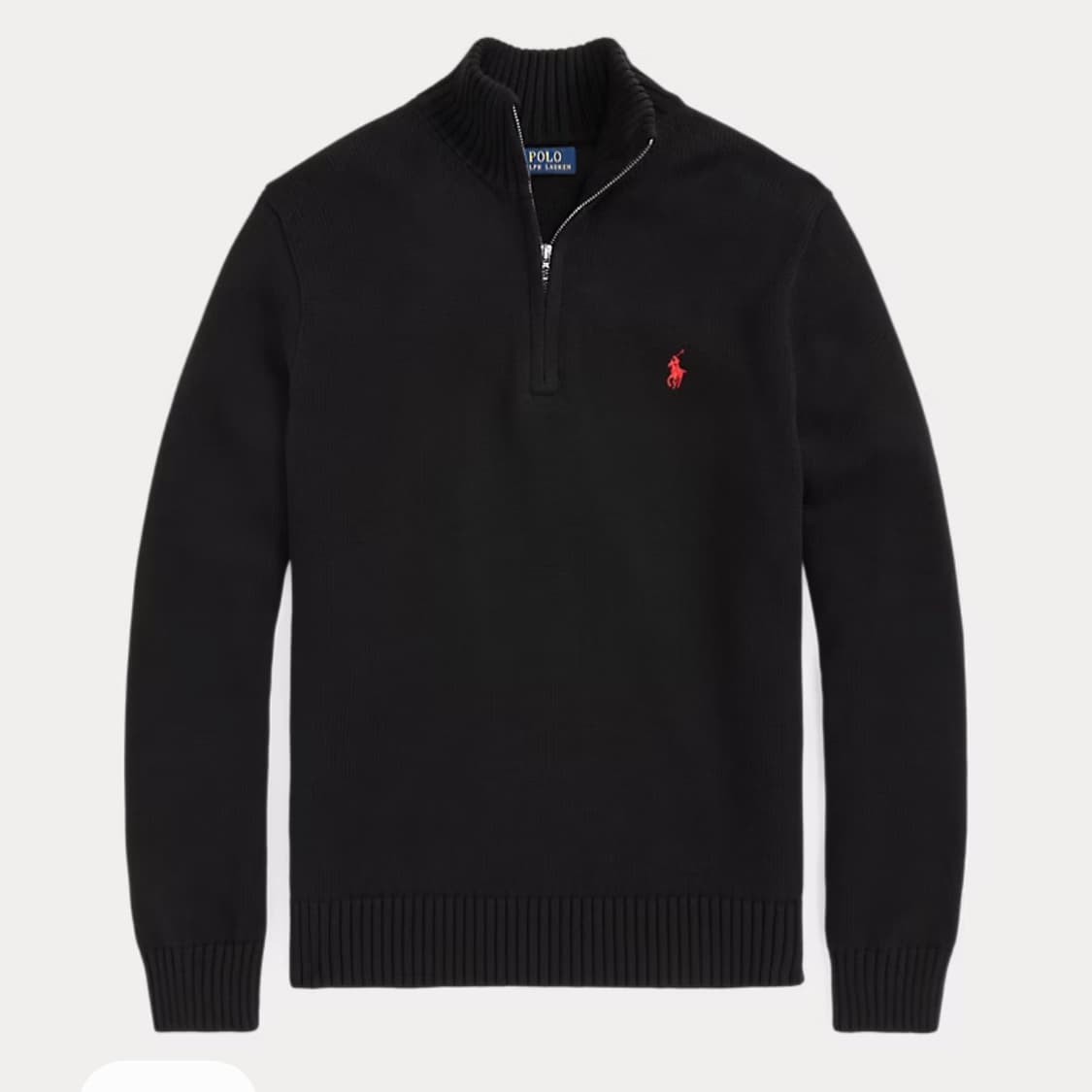 폴로 랄프로렌 반집업 스웨터 블랙 (XL) 상품이미지1