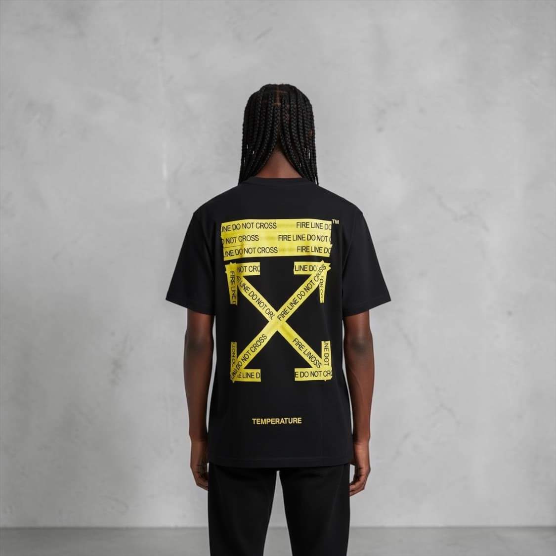 XS/ 오프화이트 테이프 애로우 반팔 티셔츠 상품이미지1