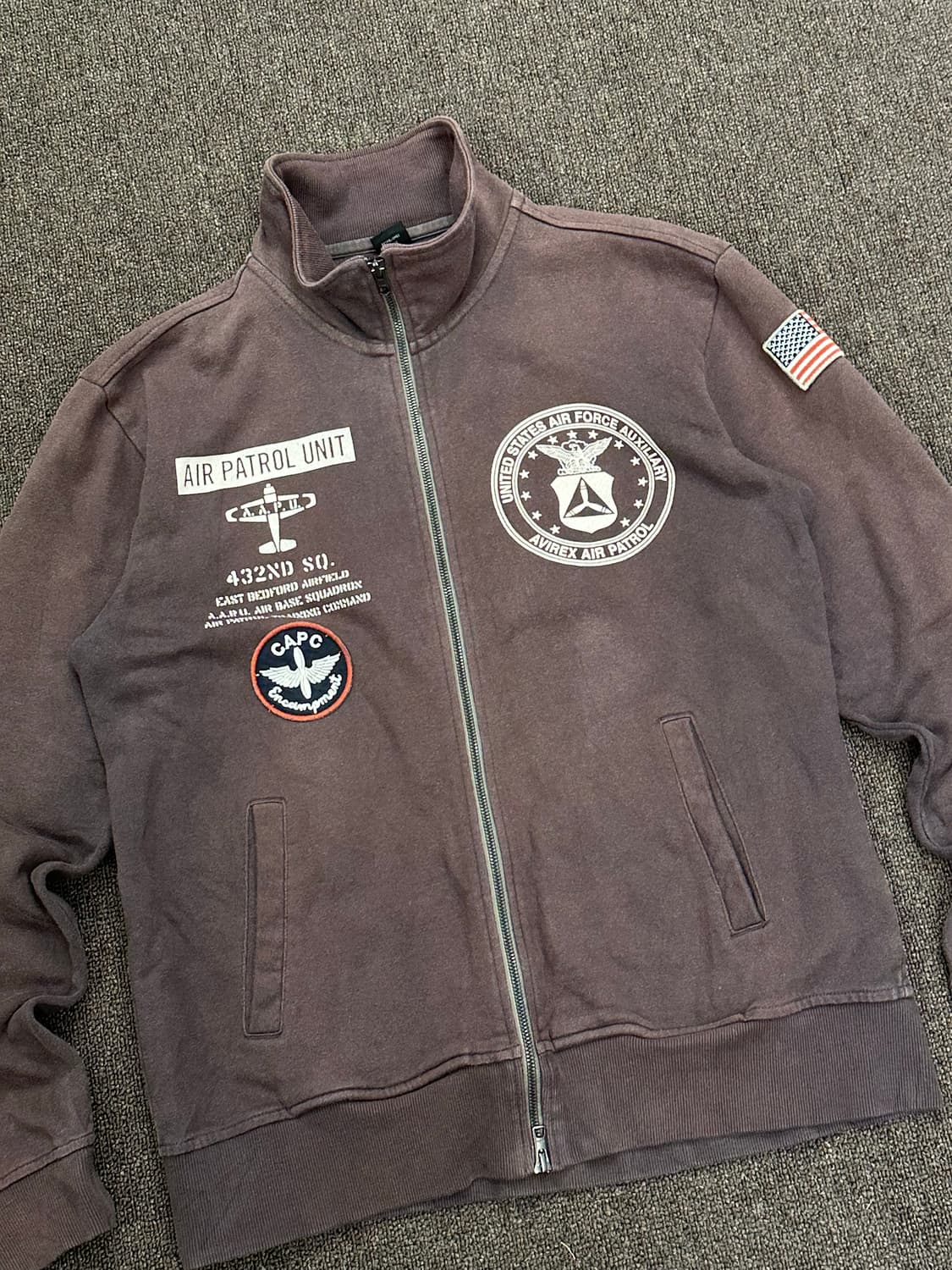 XL)AVIREX vintage Air Patrol Unit 집업 상품이미지5