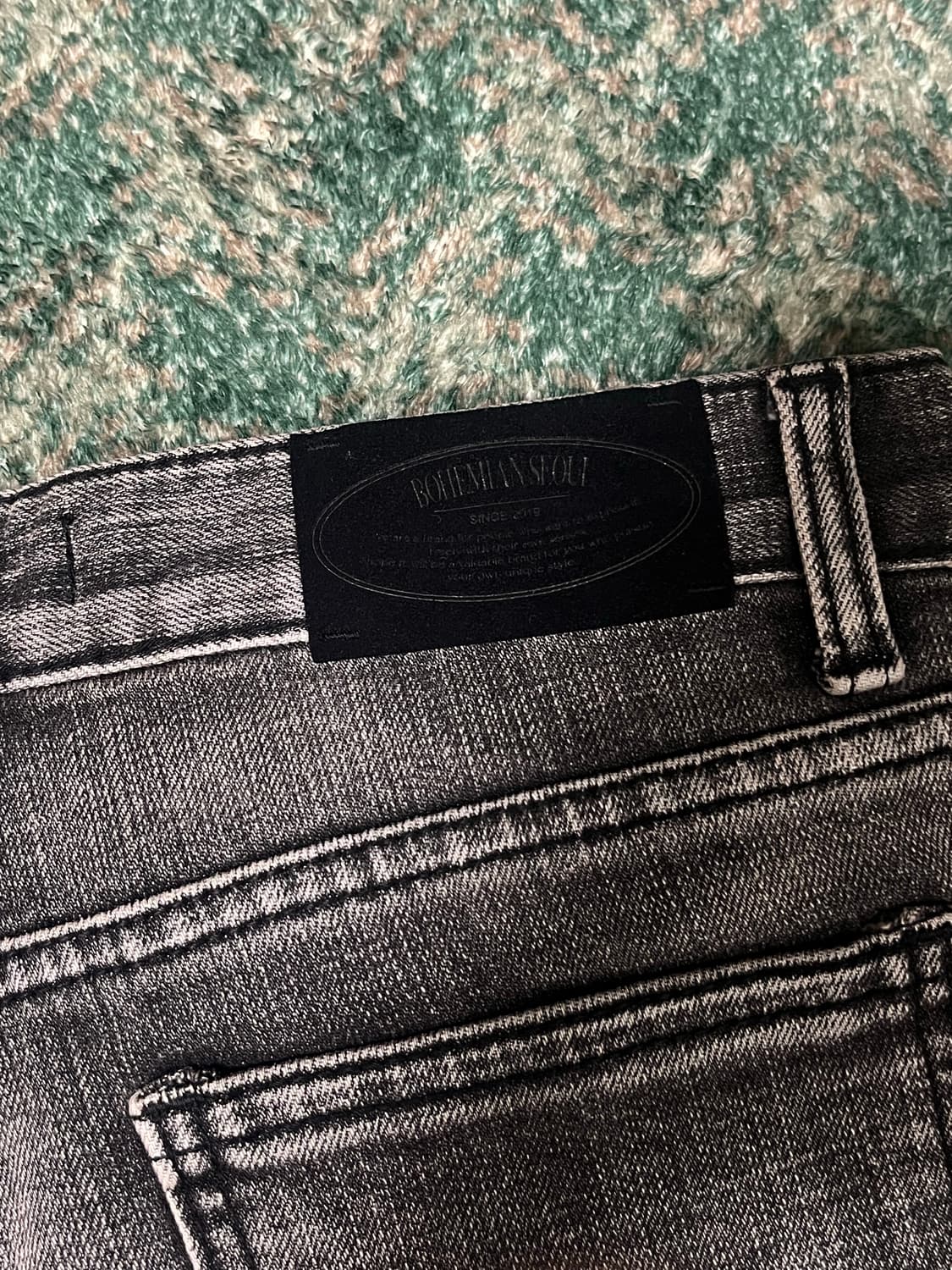 보헤미안서울 하이웨스트 스트레이트 진 (사이즈M_그레이) 상품이미지5