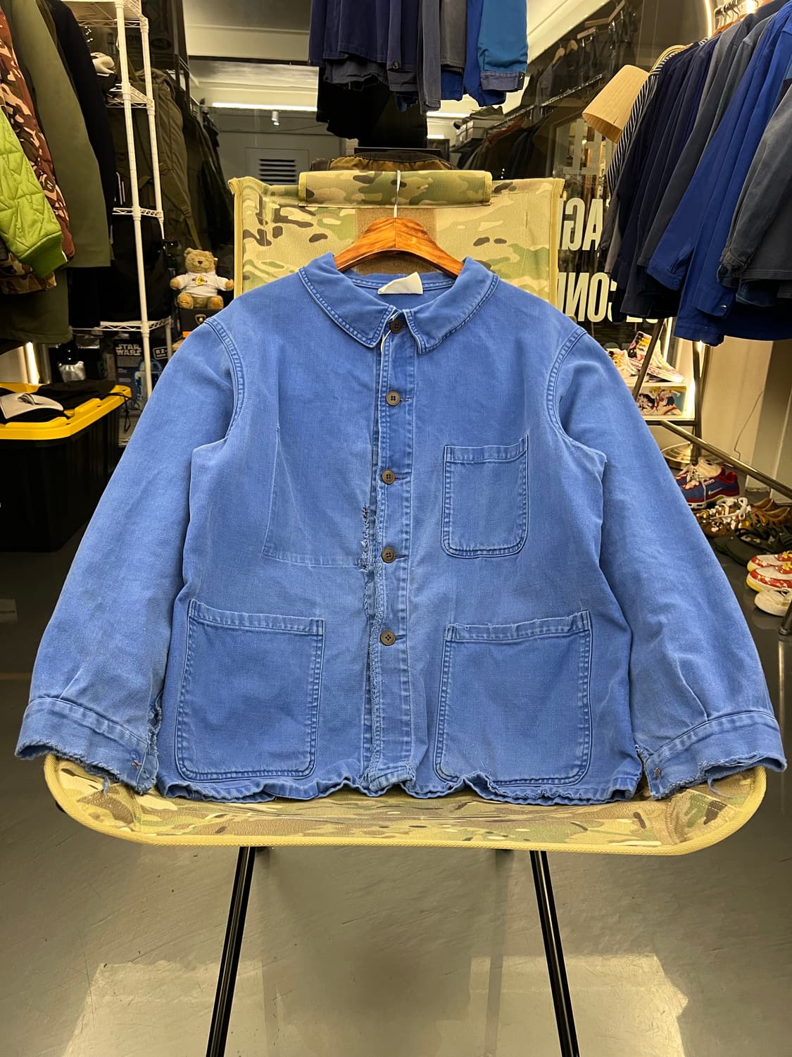 1950/60s OLD MODEL HARD FADED 빈티지프렌치워크자켓 상품이미지1