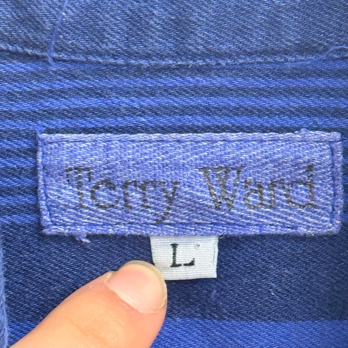 Terry ward 90s rare 딥블루 스트라이프 셔츠 L 상품이미지2