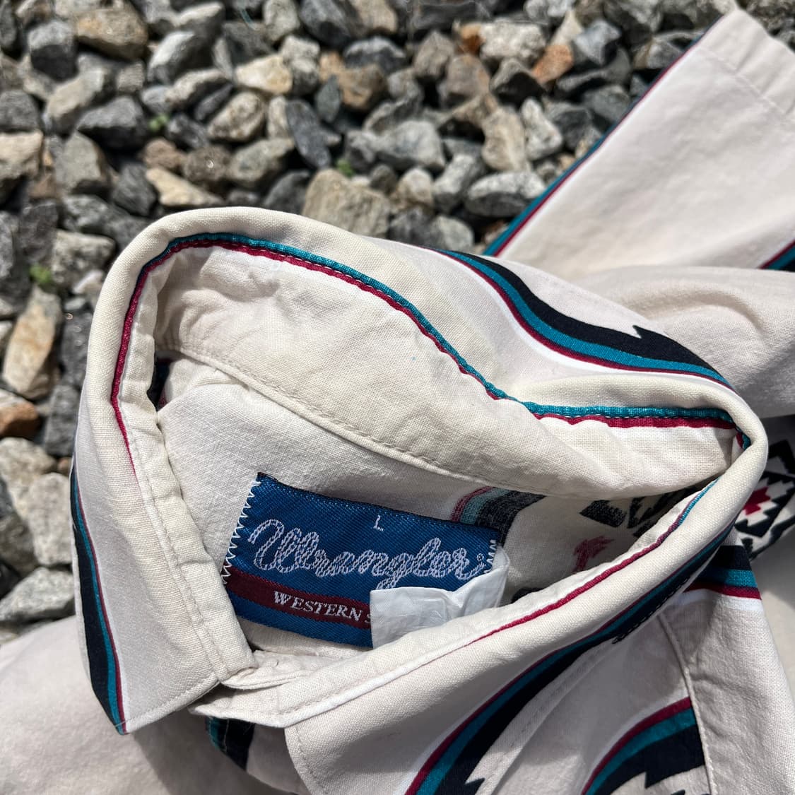 90s 랭글러(Wrangler) 빈티지 나바호 웨스턴 셔츠 (실측확인) 상품이미지5