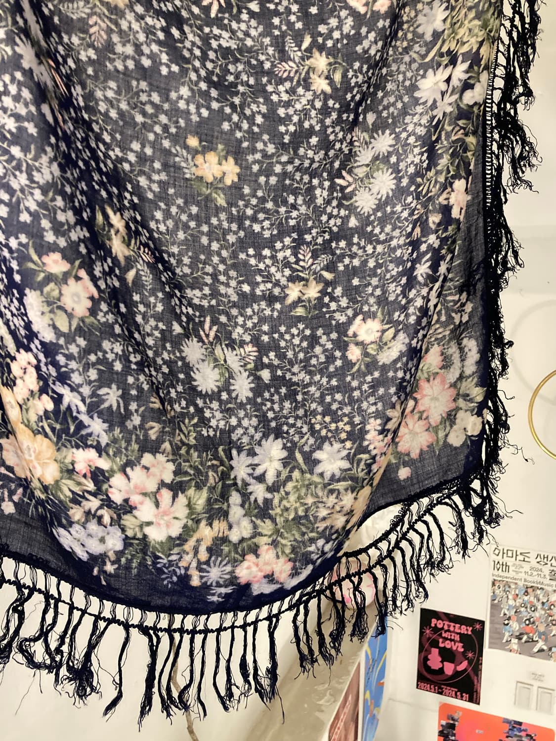 빈티지 플라워 테슬 패브릭 상품이미지3