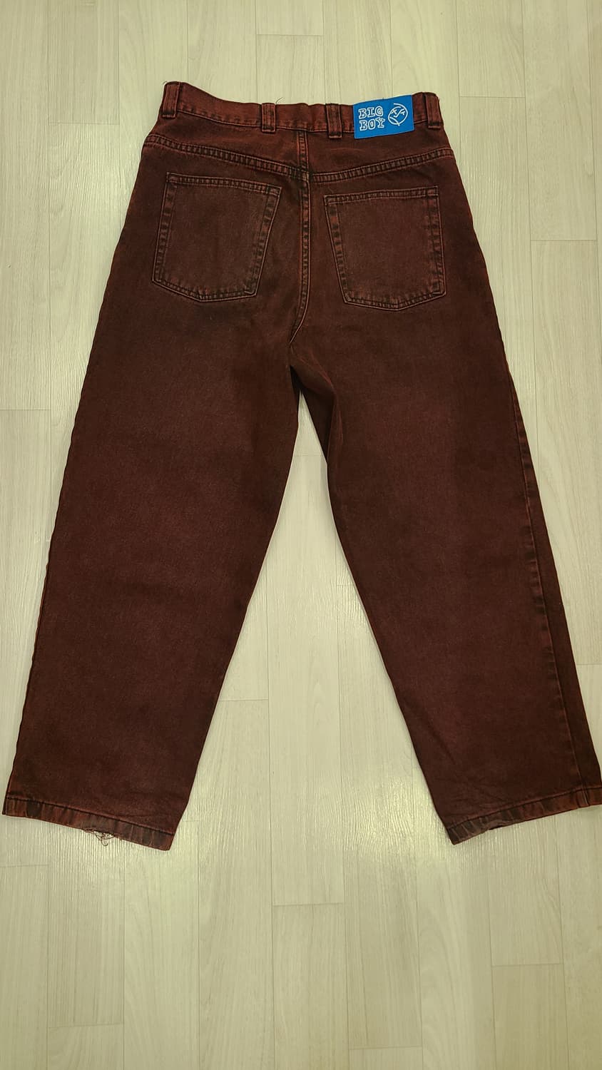 폴라스케이트 구형 빅보이팬츠 레드블랙 s사이즈 상품이미지2