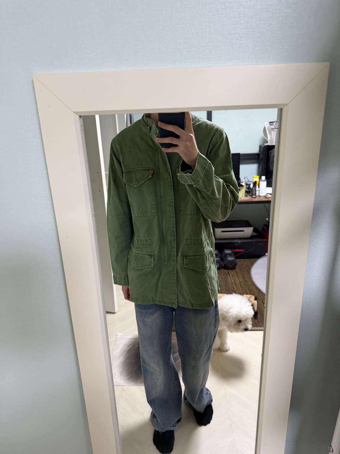 리바이스 밀리터리 필드자켓 파카 올리브 그린 L 상품이미지1