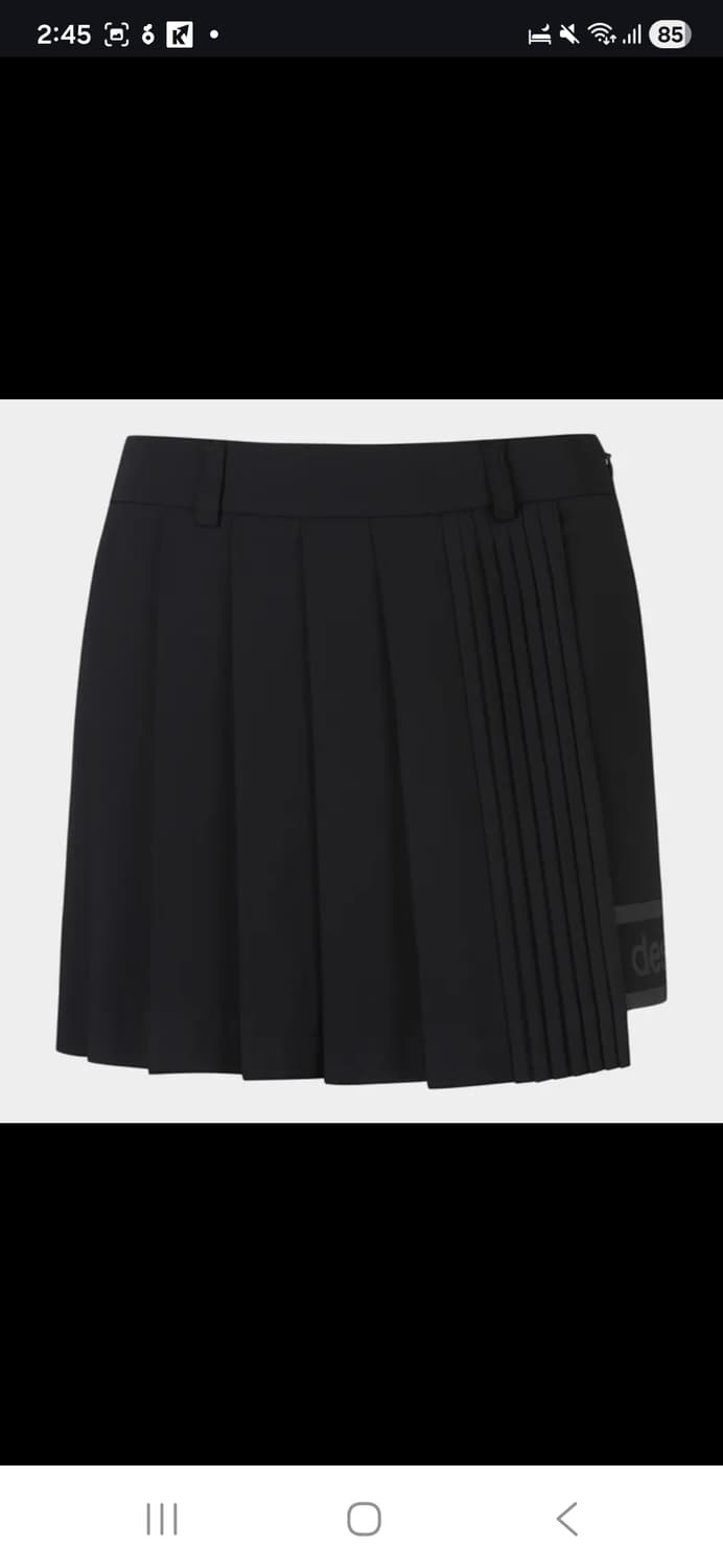 데상트 블랙 플리츠 랩 스커트 XS~S (언발/속바지) 상품이미지9