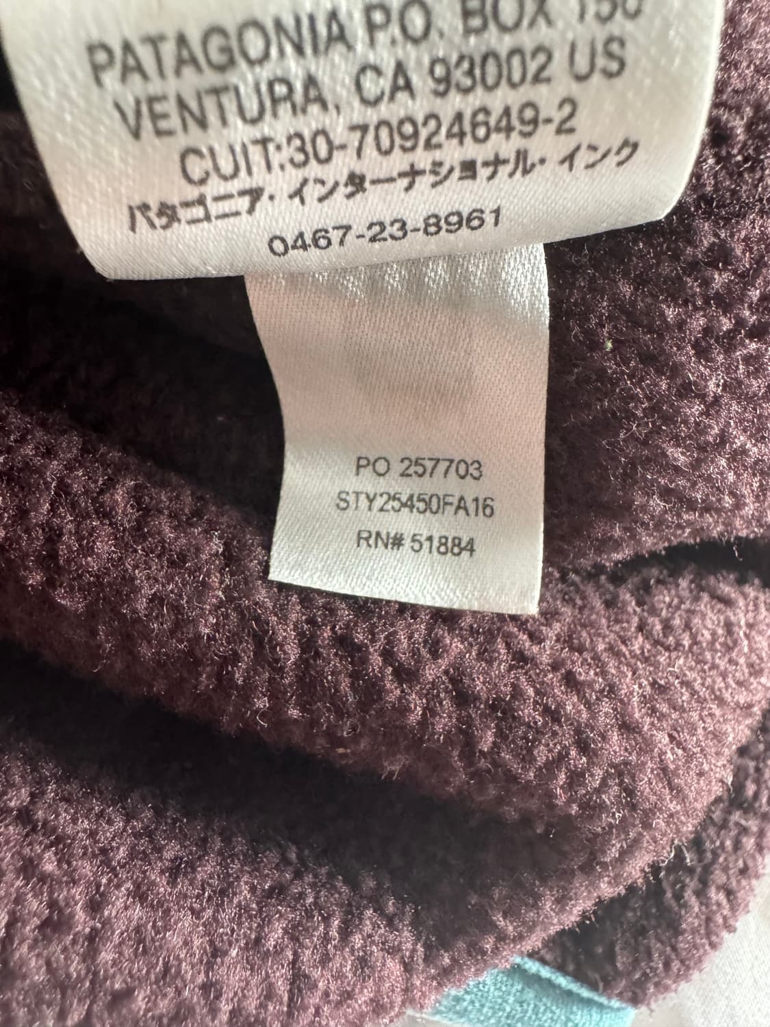 [L] 파타고니아 신칠라 옵시디언 플럼 상품이미지6