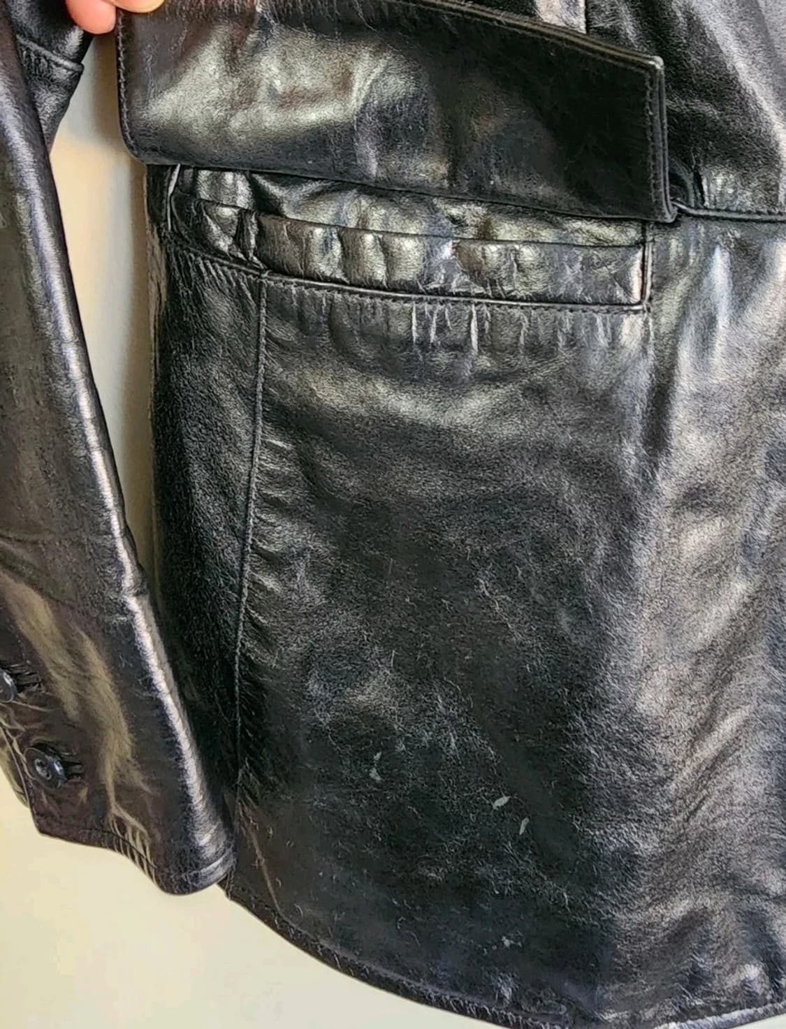 올드 갭 레더 블레이저 상품이미지5