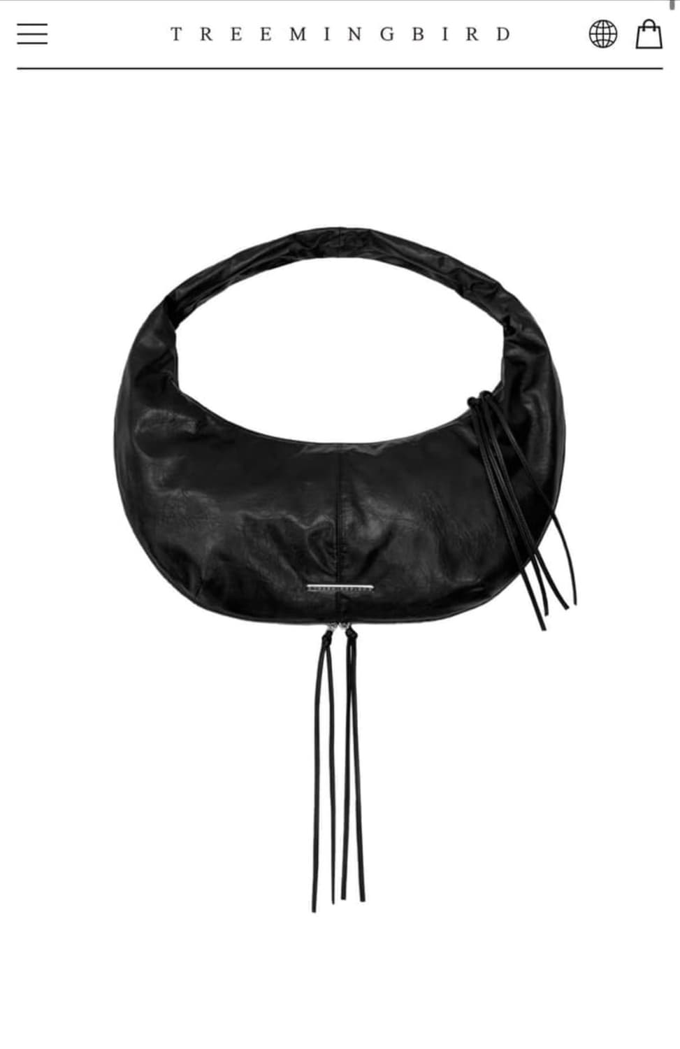  Leather Hobo Bag -black 상품이미지1