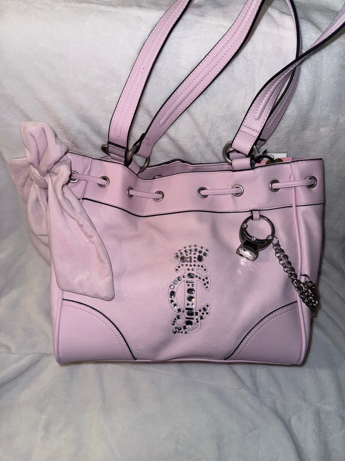 [대대장]쥬시꾸뛰르 데이드리머 크라운 쉬폰핑크 토트백 숄더백 베메클 갸루 상품이미지1