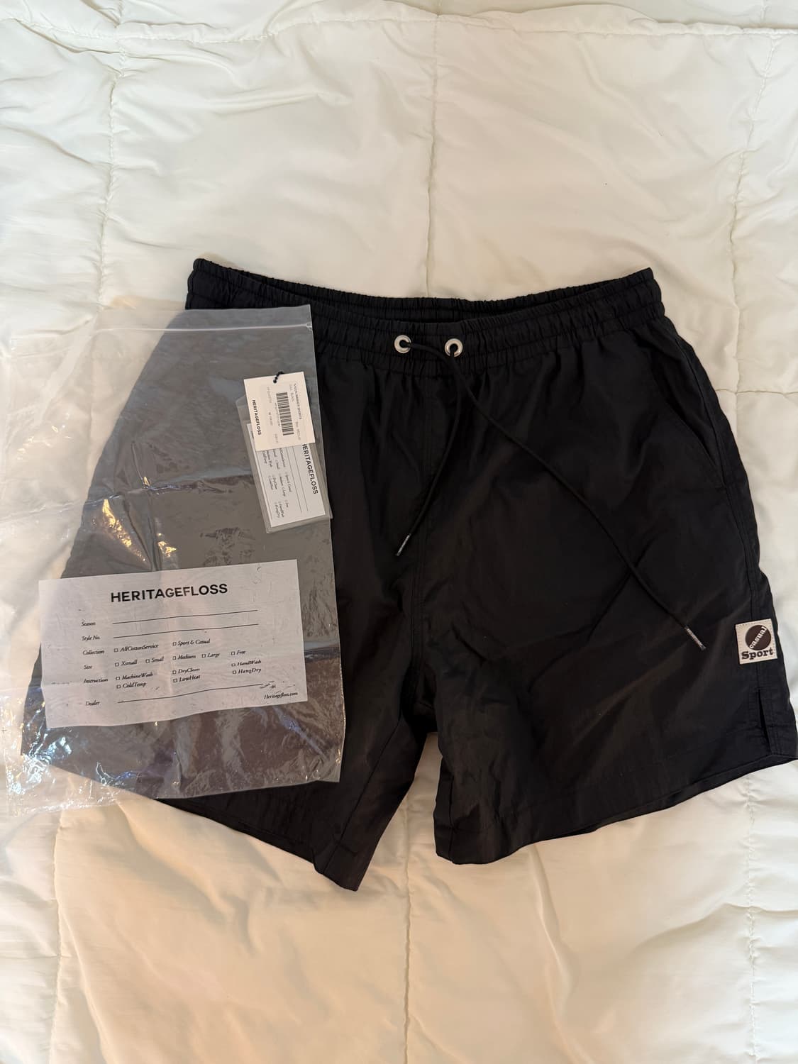 [M]헤리티지플로스 NYLON WASHER SHORTS / Black 상품이미지2