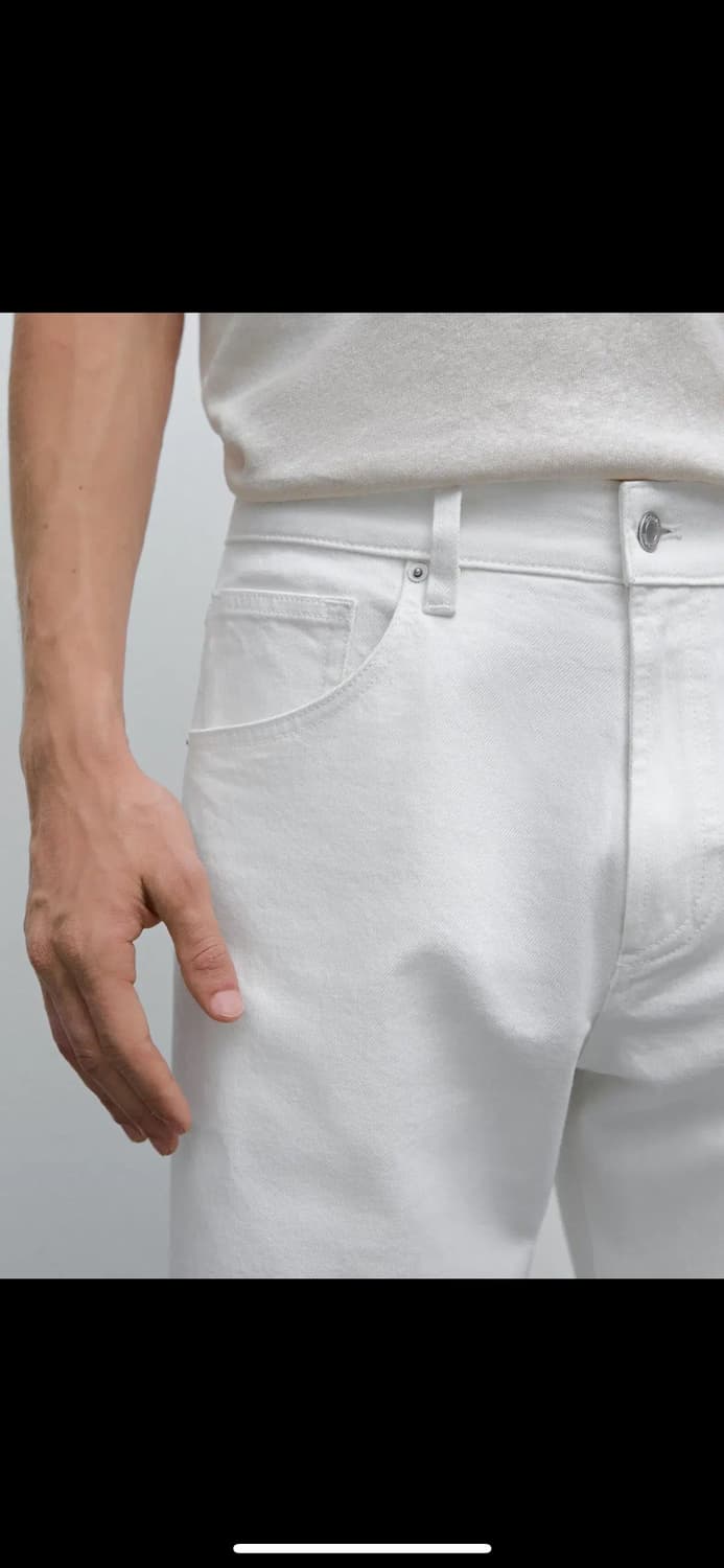 마시모두띠 와이드 레그 데님 화이트 상품이미지4