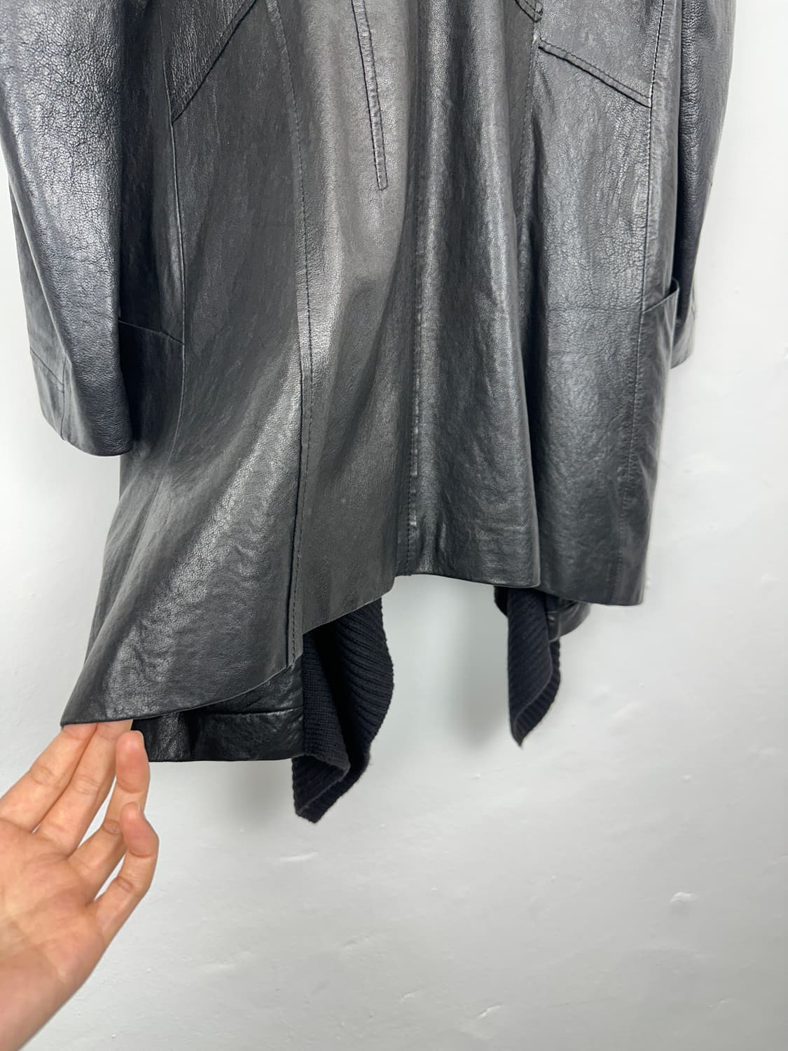 Sheepskin knit drape jacket  상품이미지8