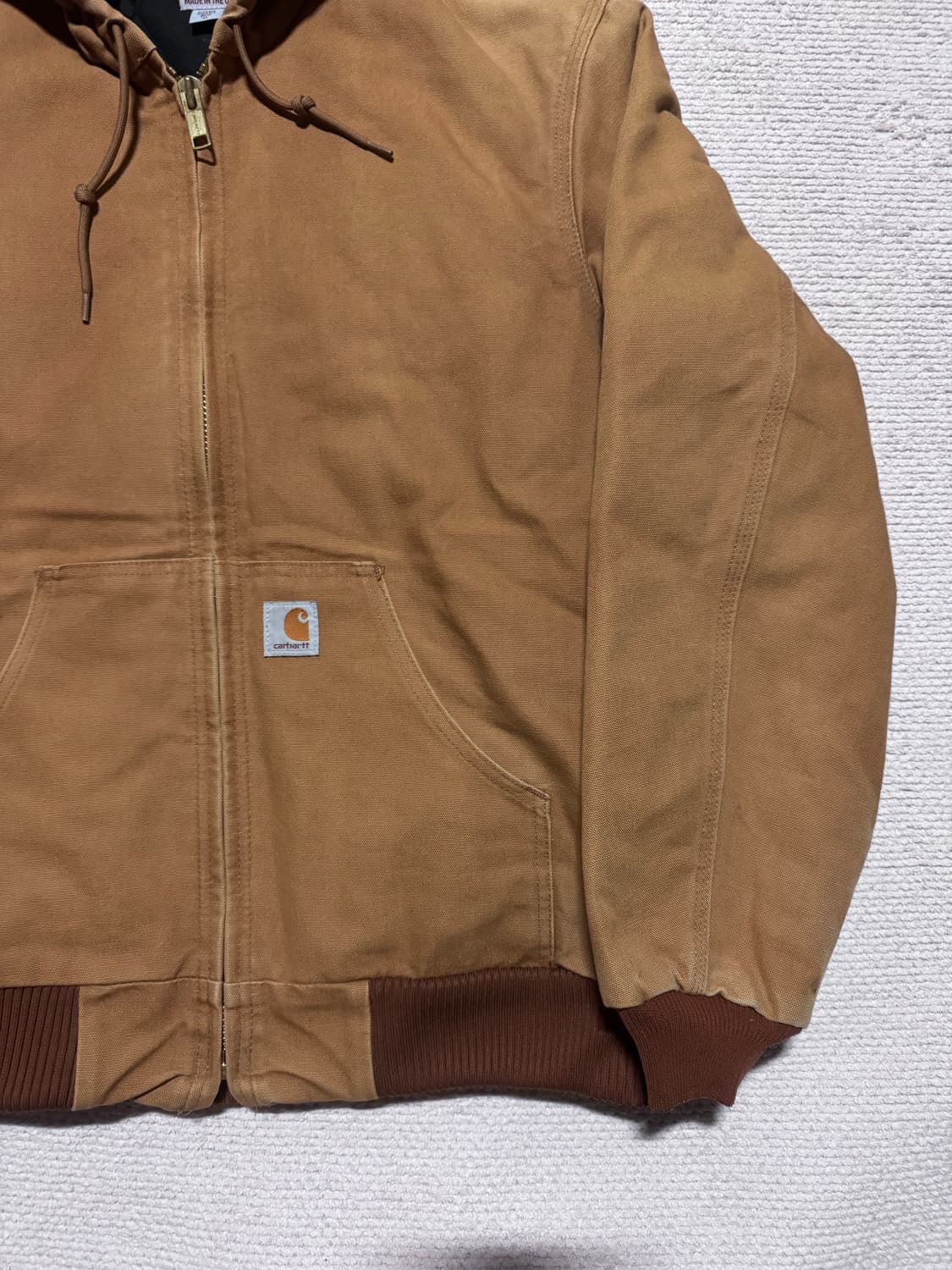 USA MADE 칼하트 J140 브라운 액티브 자켓 M 상품이미지3