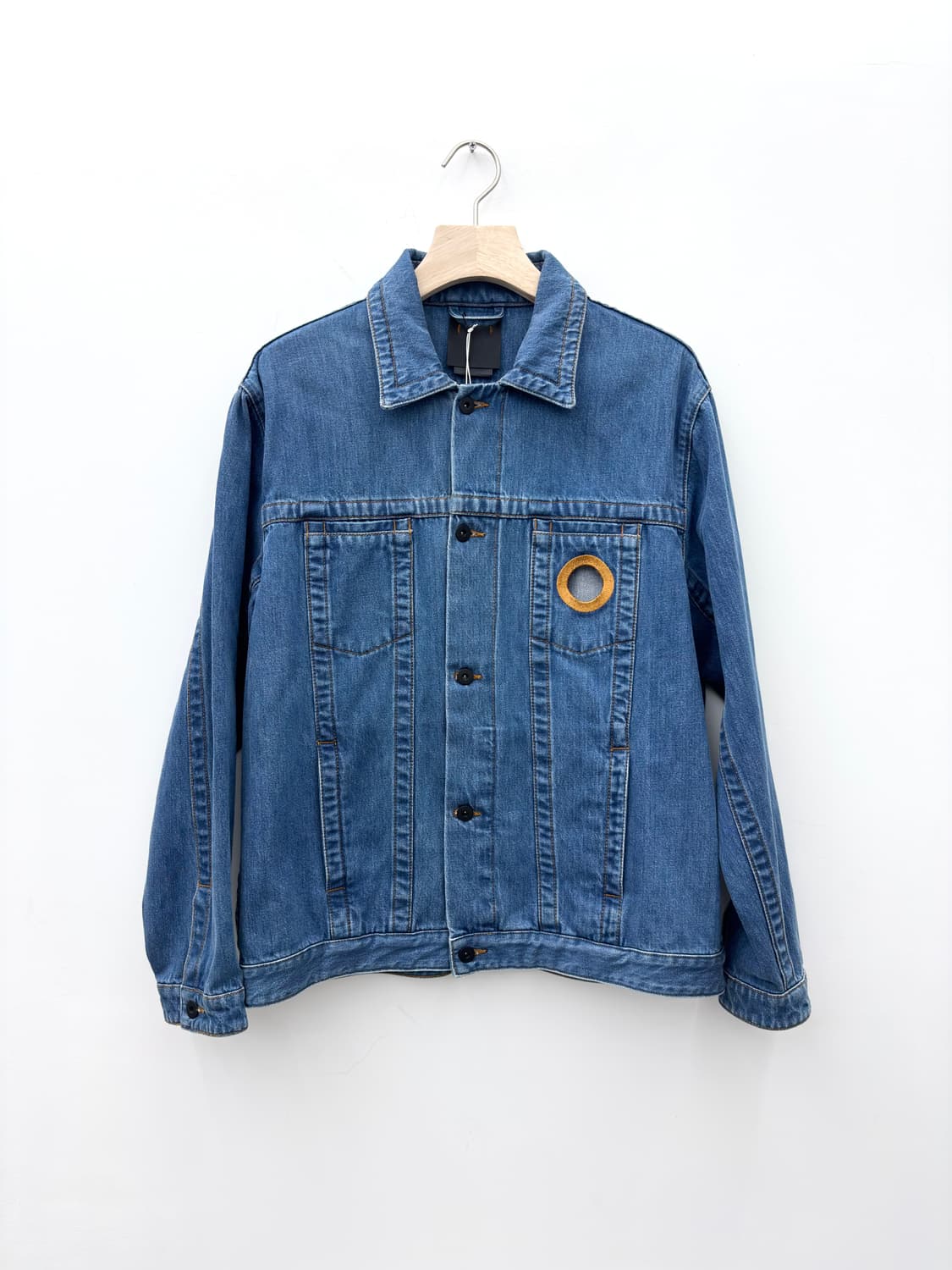 BLUE BLEACHED DENIM JACKET 상품이미지1