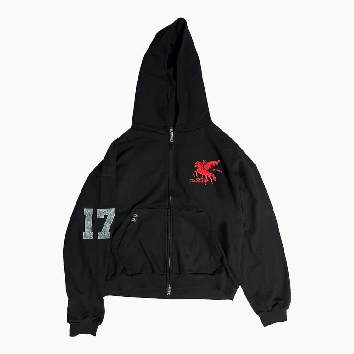 1 2 파코서플라이 폴링 엔젤 후드집업 블랙 미시착 새제품 판매 상품이미지1