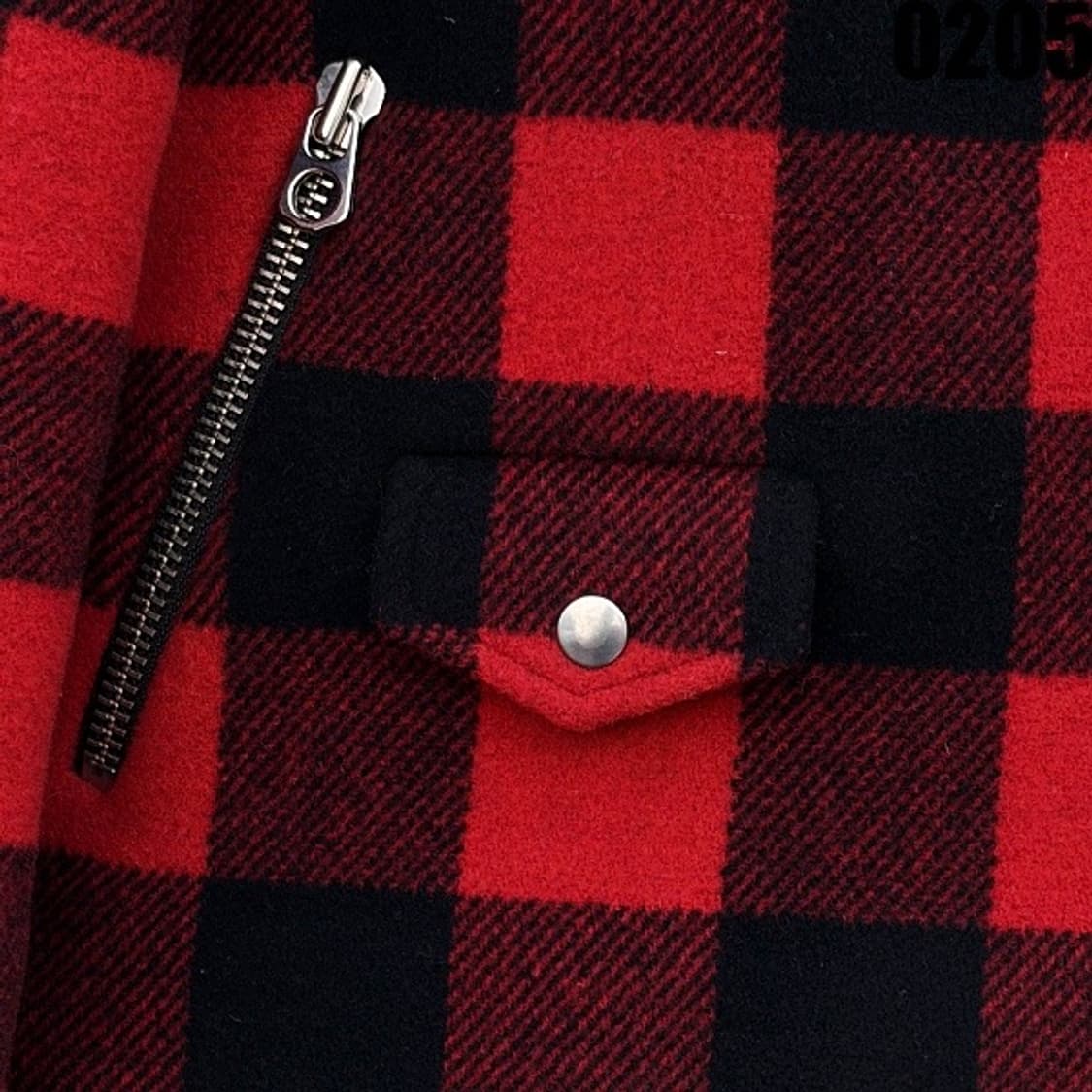 산드로 체크 패턴 울 바이커 자켓 38 0205  상품이미지3